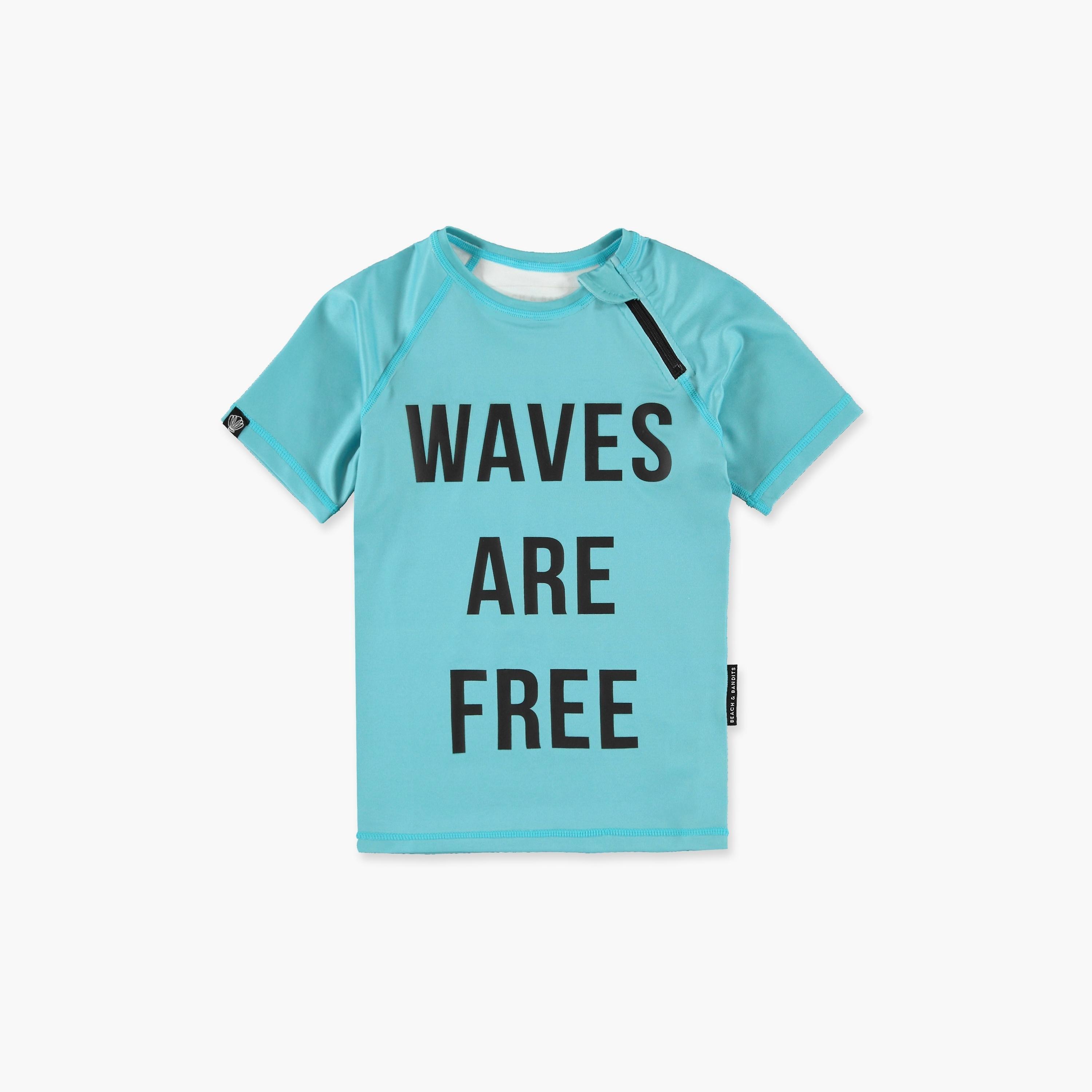 Beach & Bandits Waves Are Free Printed Swim T-Shirt-sports-boys-clothing-swimwear-image-1