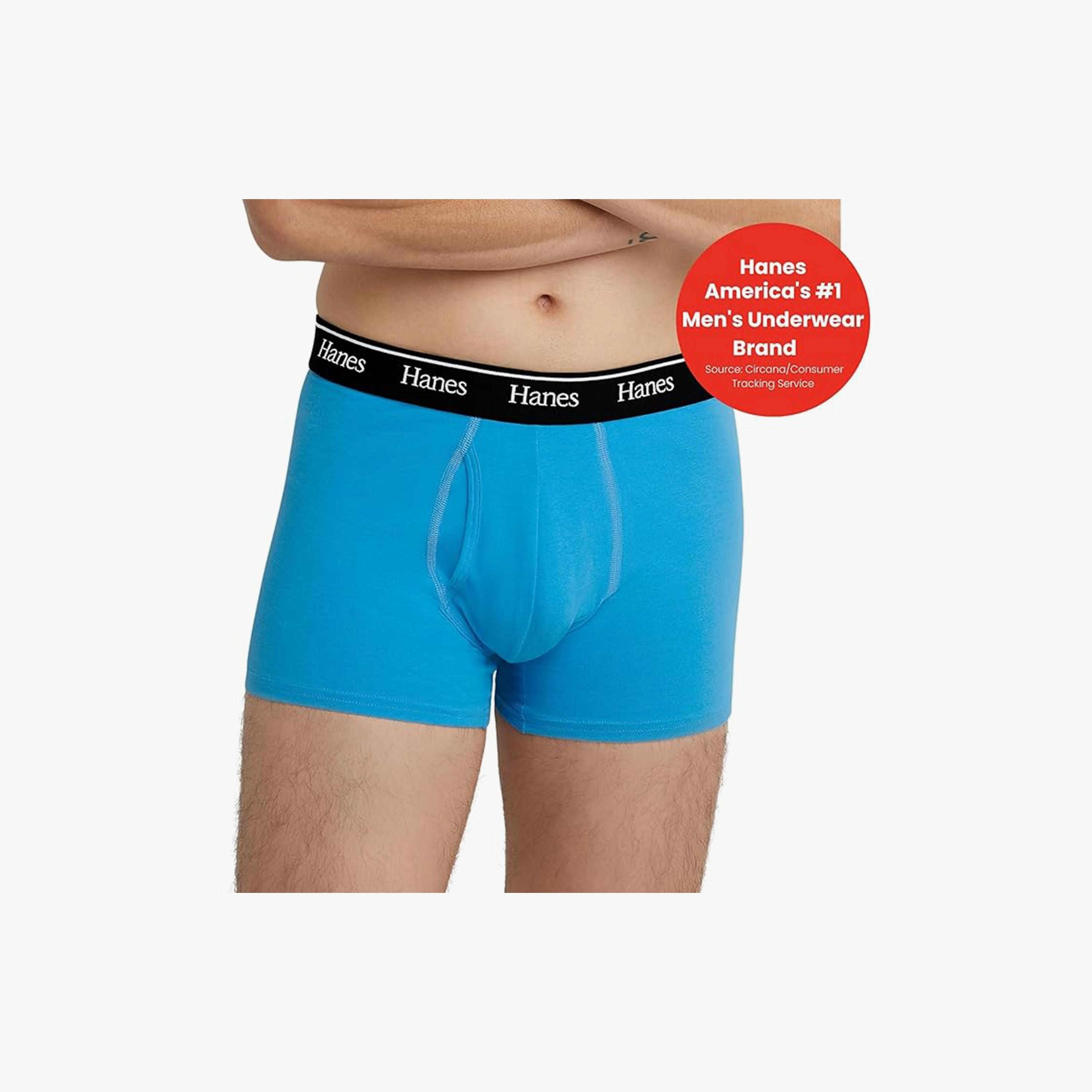 مجموعة هنس المتنوعة مكونة من 3 سراويل داخلية للرجال بحزام خصر مطبوع عليها علامة تجارية-men-clothing-innerwear-underwear-image-2