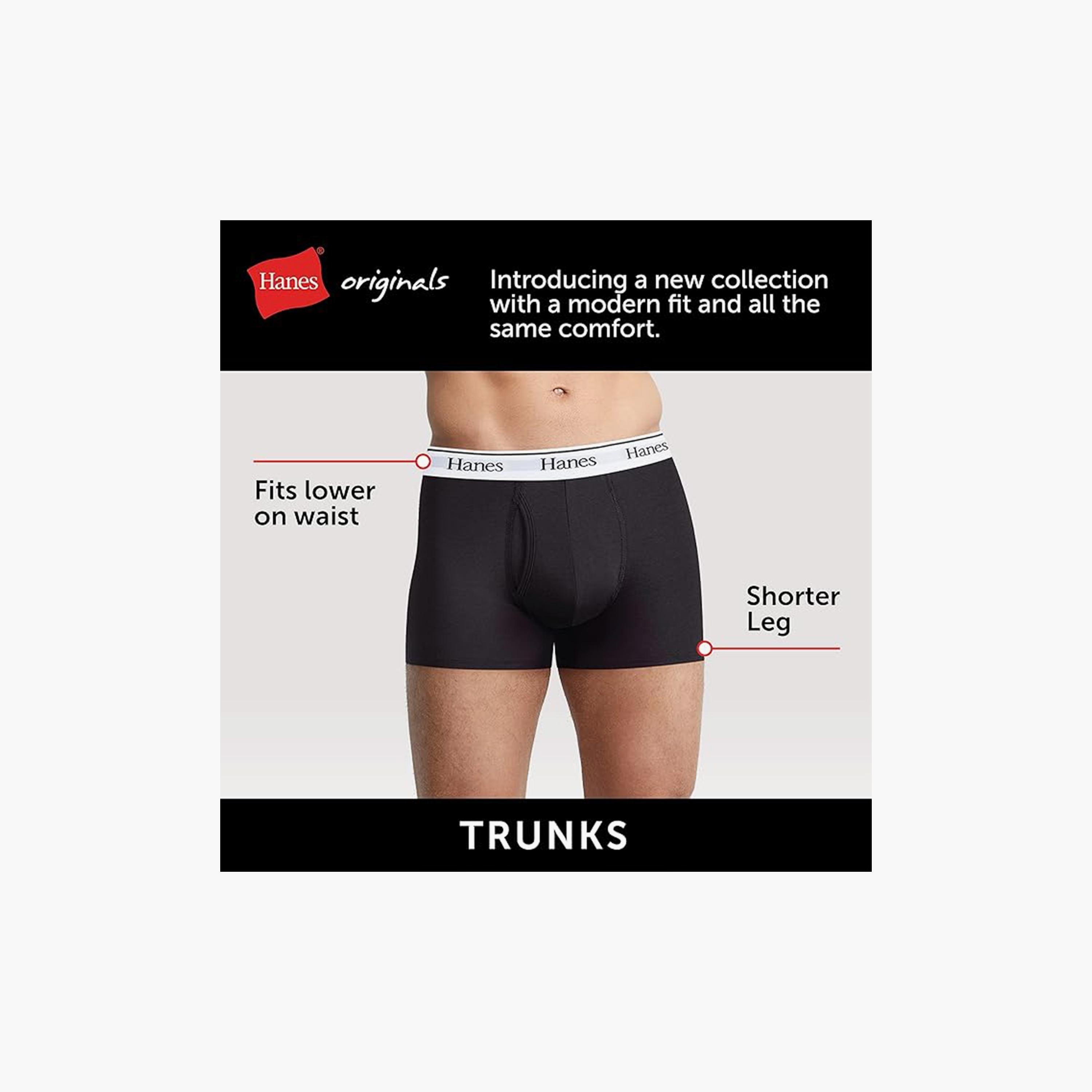 Hanes Assorted Pack of 3 Brand Print Waistband Men's Trunks-men-clothing-innerwear-underwear-image-4