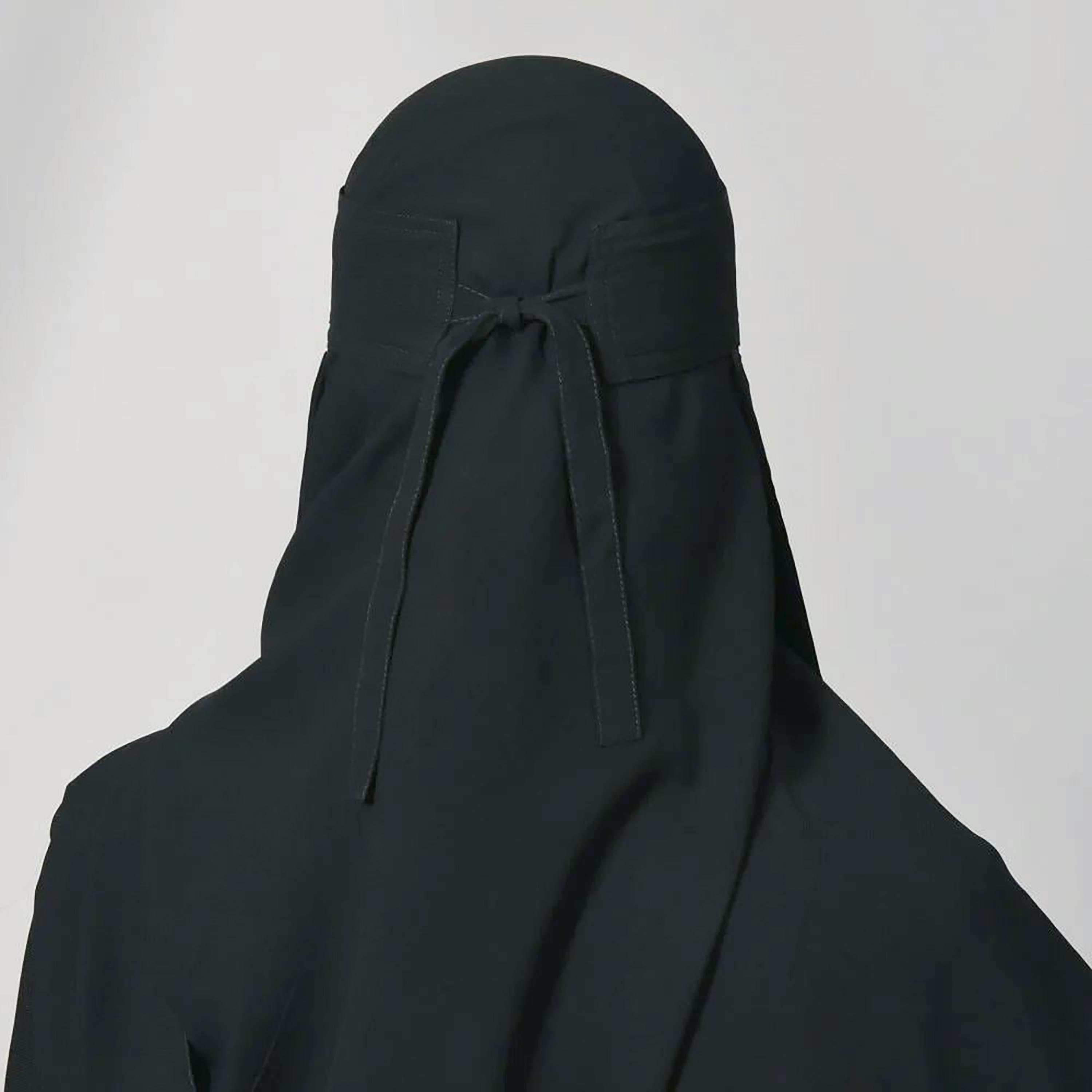 Outlet Black Delxue Women's Niqab-women-arabicclothing-headscarf-niqab-image-4