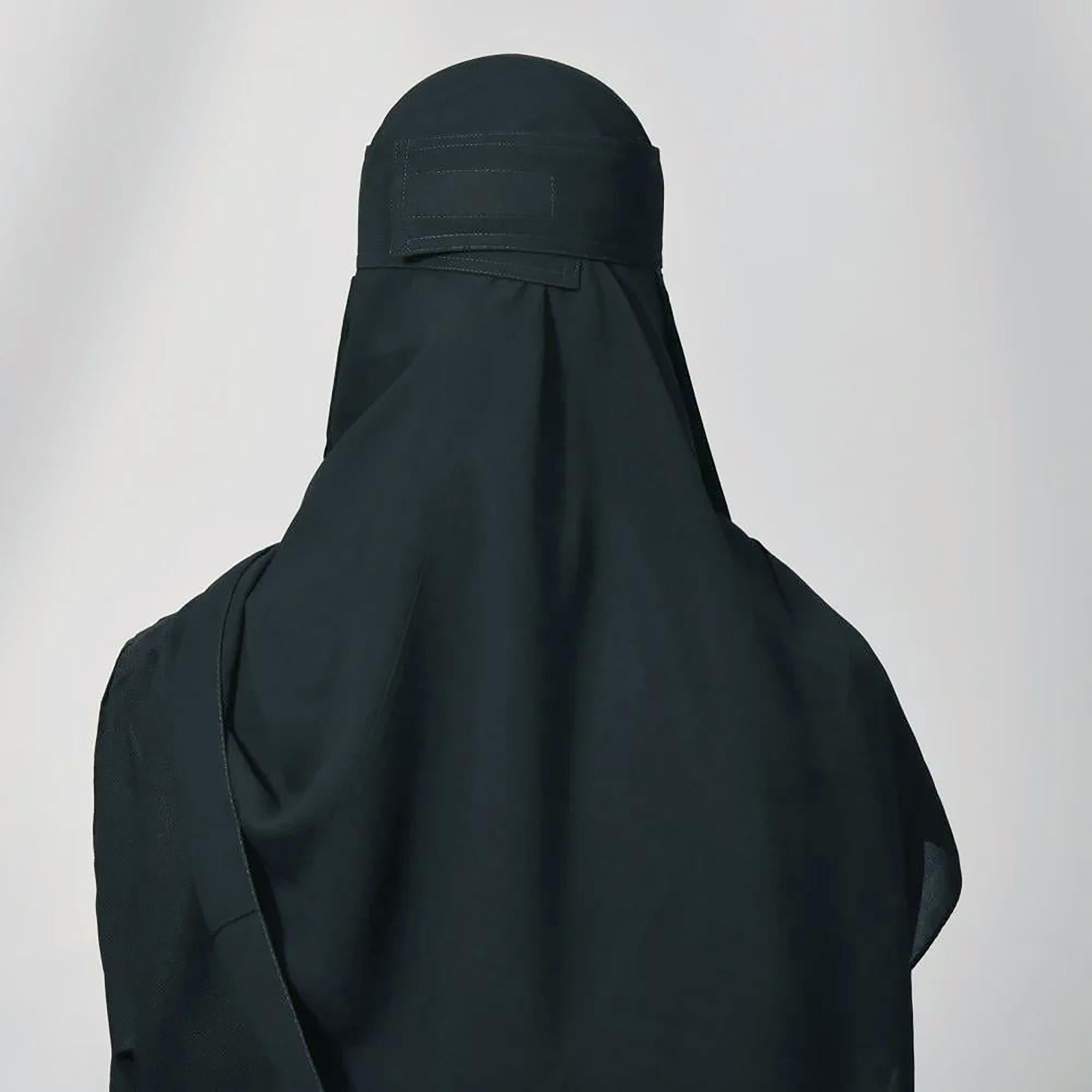 Outlet Black Delxue Women's Niqab-women-arabicclothing-headscarf-niqab-image-5