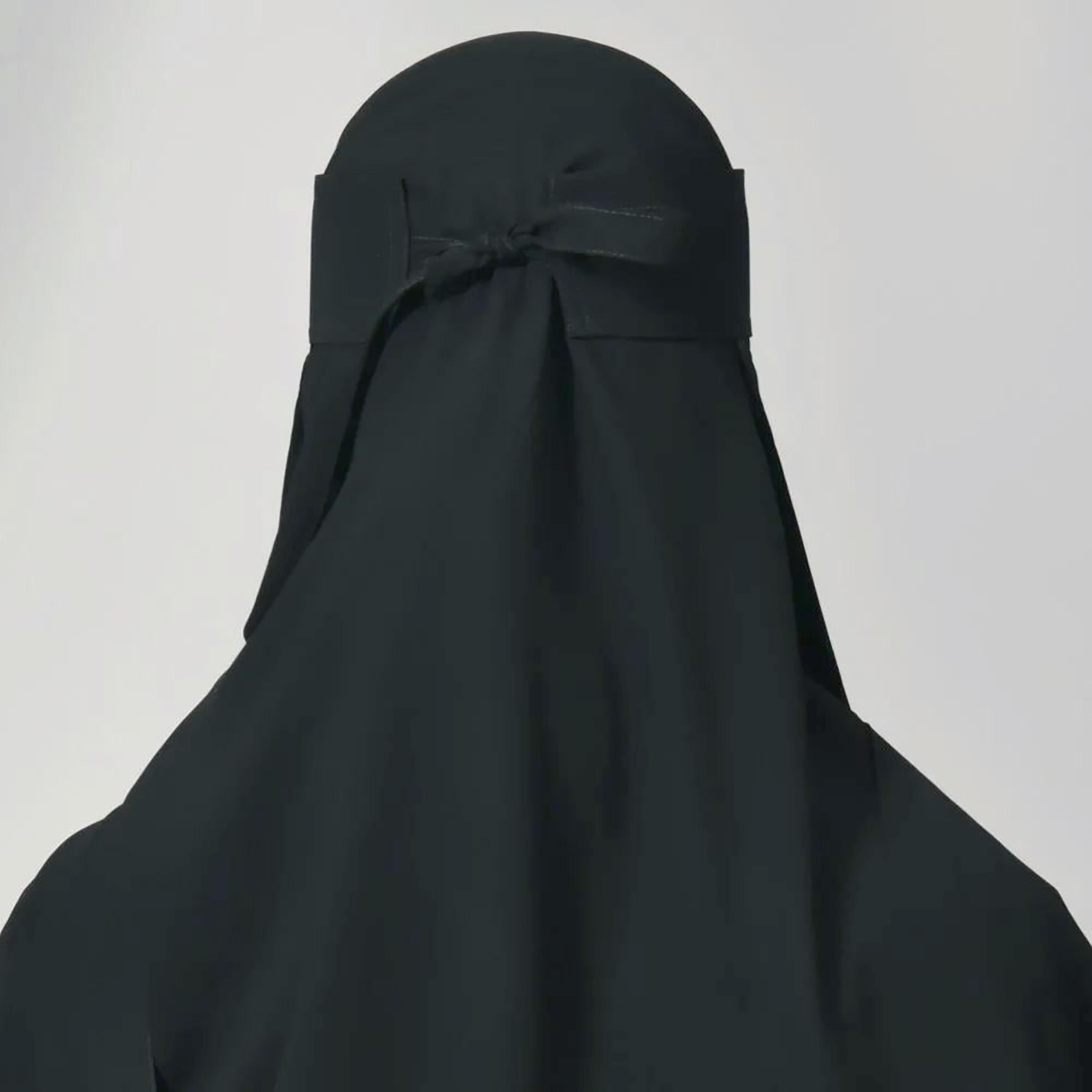 Outlet Black Delxue Women's Niqab-women-arabicclothing-headscarf-niqab-image-6