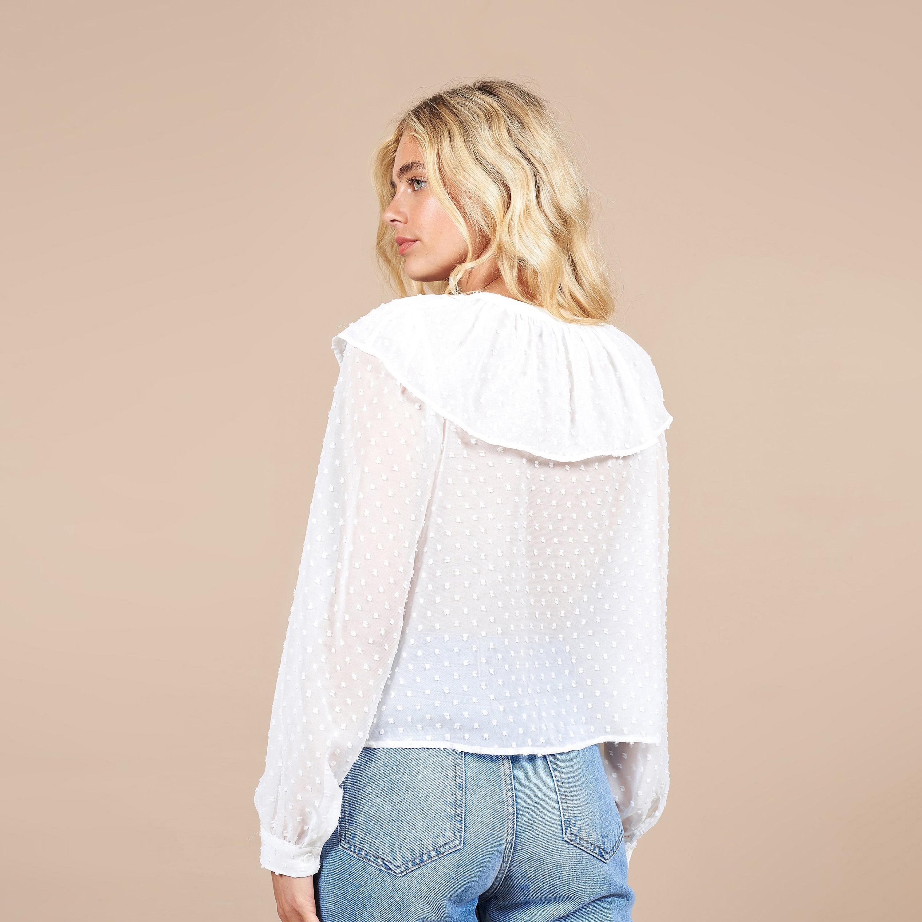 Little Mistress Textured Crew Neck Long Sleeves Top-women-clothing-shirtsandblouses-blouses-image-3