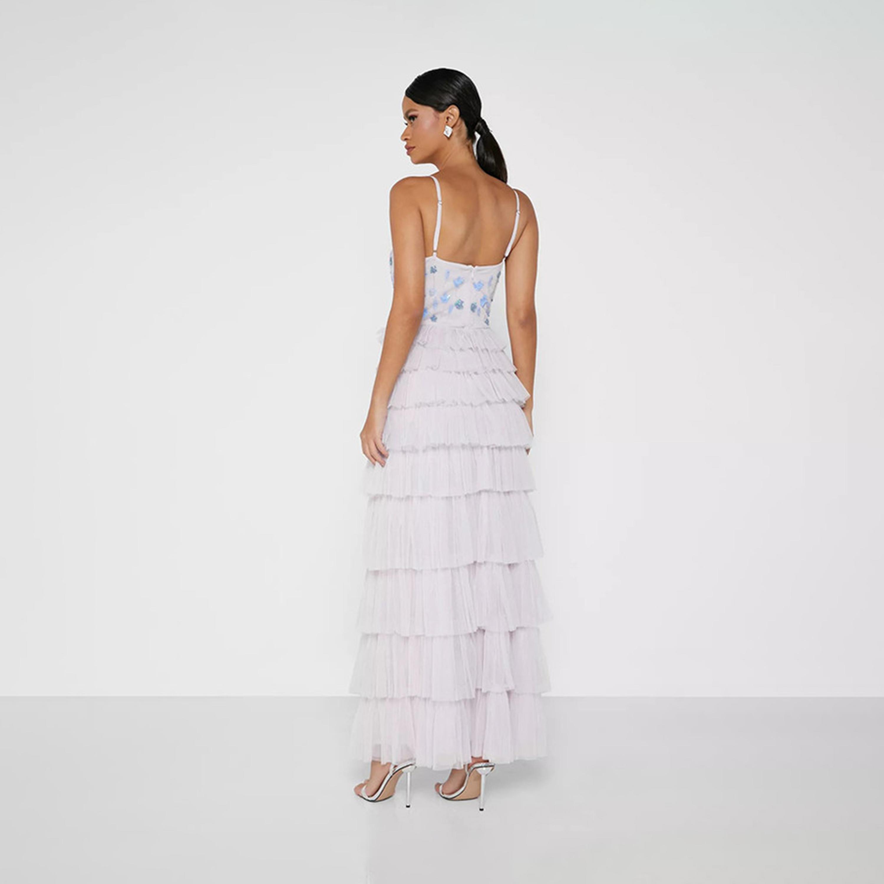 فستان سهرة بحمالات كتف مع مزين بالترتر الأرجواني من ليتل ميسترس -women-clothing-dresses-image-2