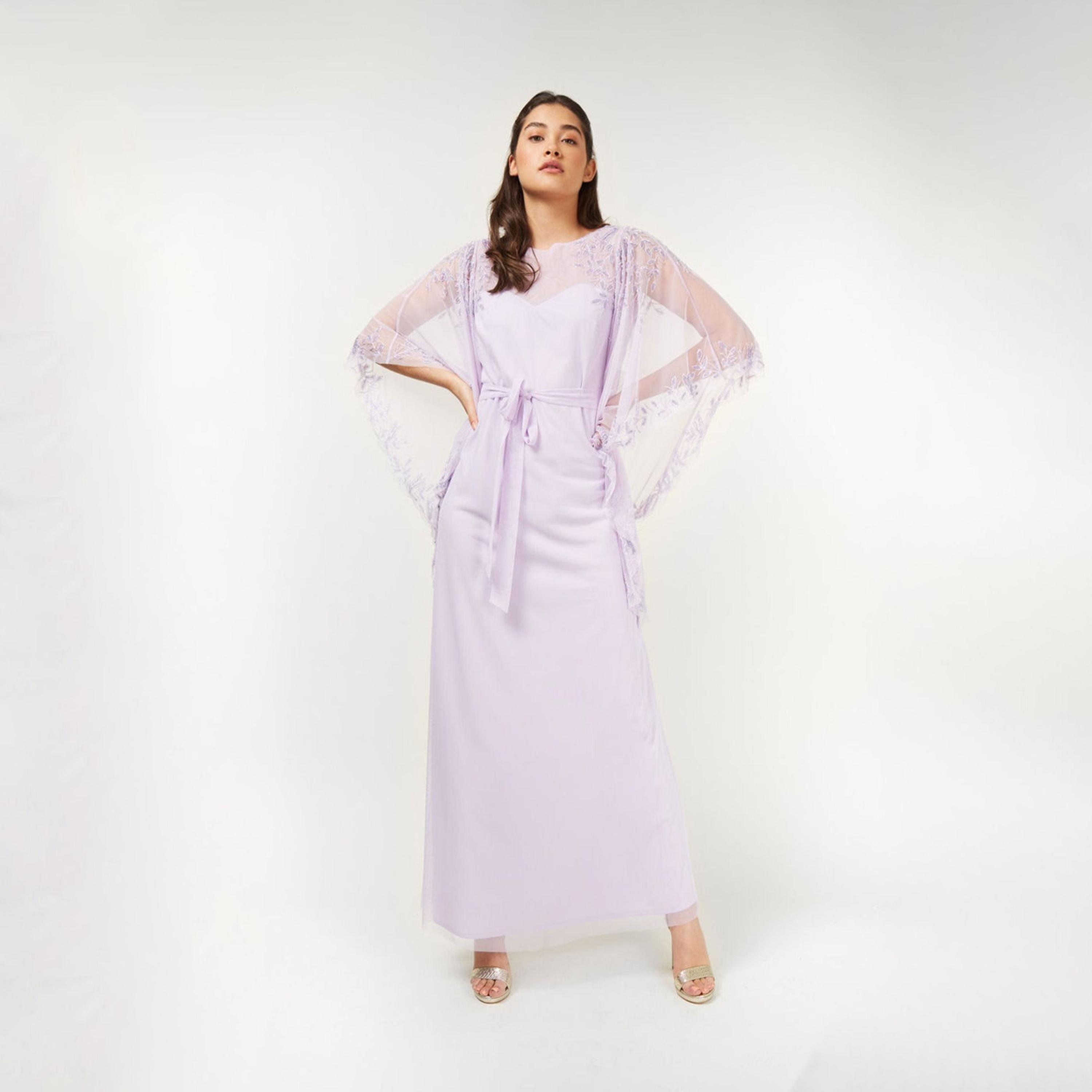 ليتل مسترس- فستان ماكس بشكل A مزين أكمام طويلة-women-clothing-dresses-image-1