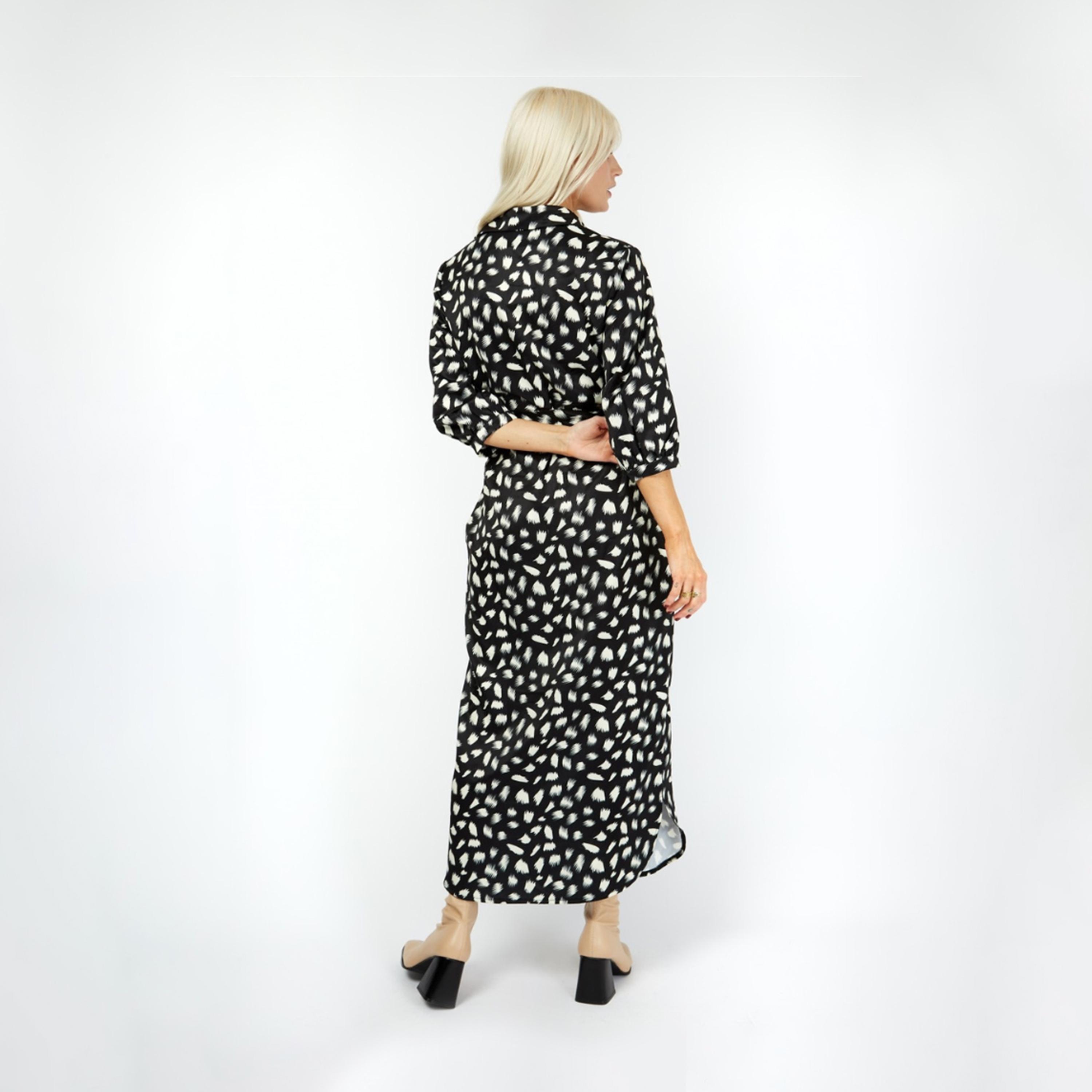 Little Mistress Printed High Neck Shirt Maxi Dress-women-clothing-dresses-image-4