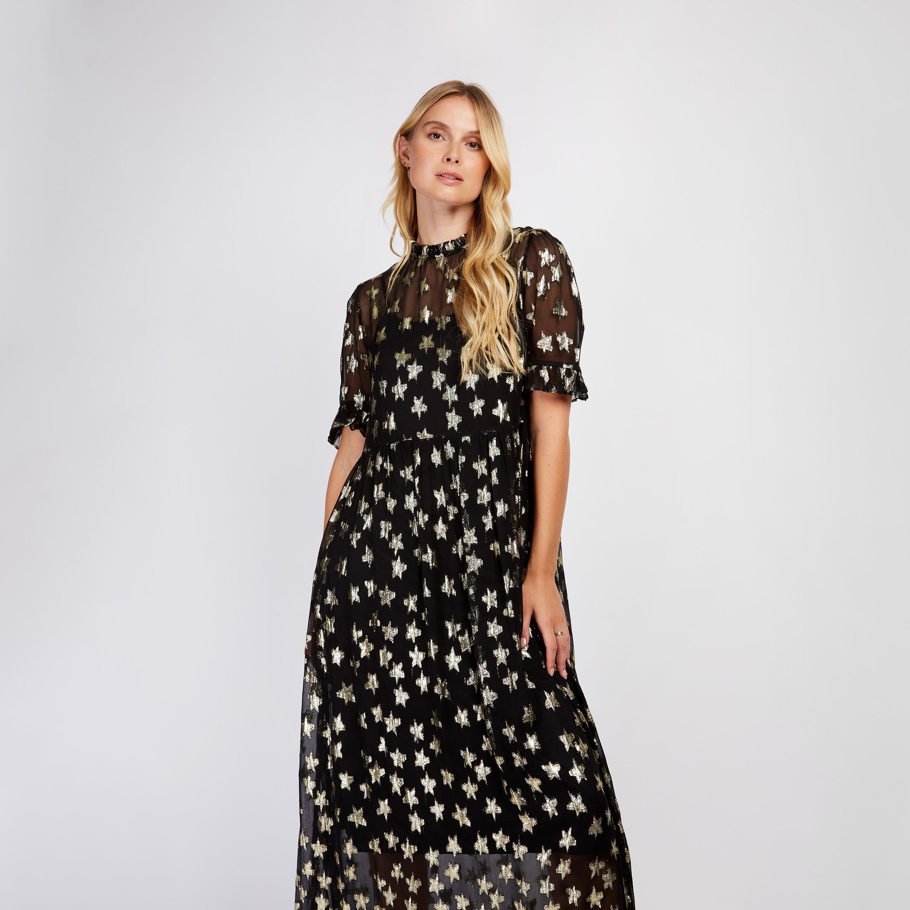 slim fit dress slacks Gold Sequin Draped Bardot Mini Dress by Chloe Lewis