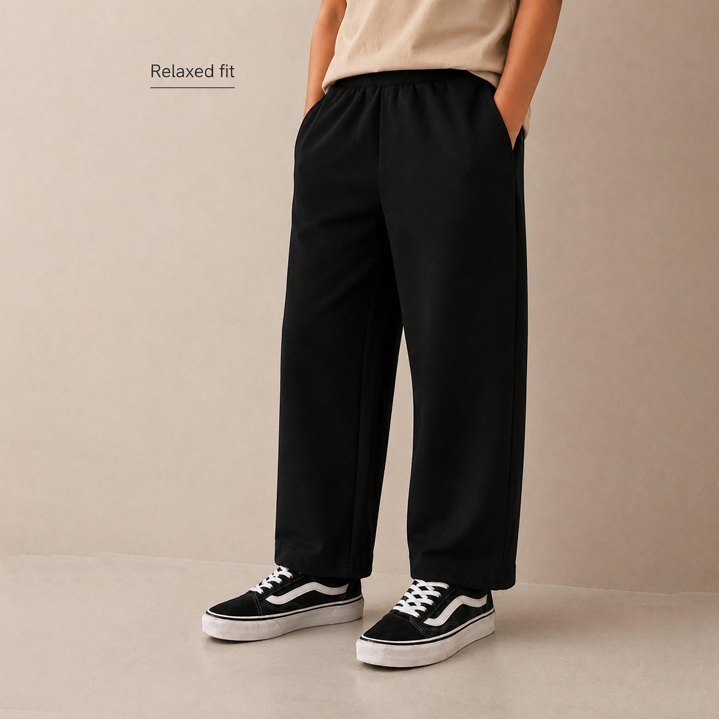 بنطال بتصميم بالون سادة بخصر مطاطي من فيكتور أند جين-boys-clothing-bottoms-joggersandtrackpants-image-1