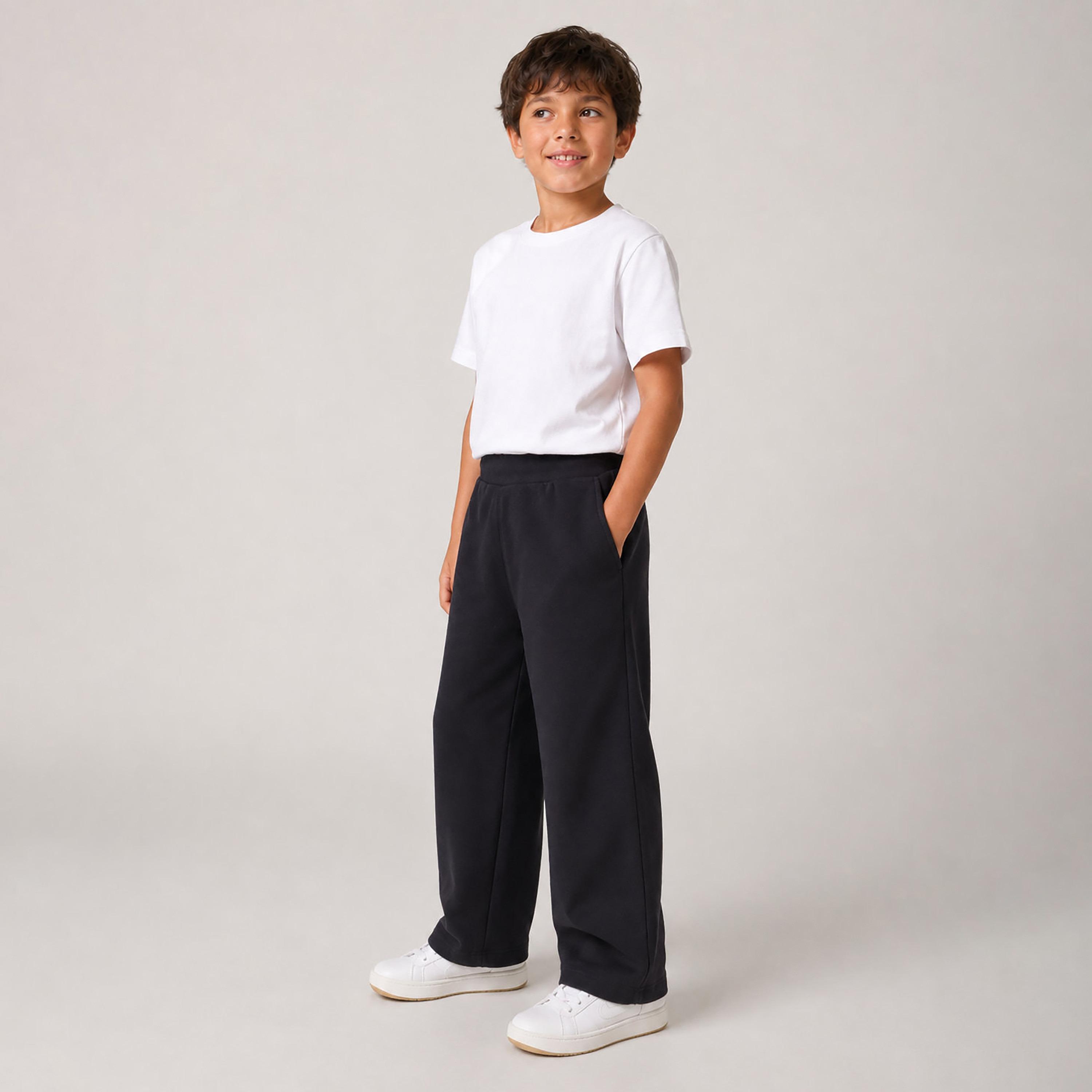 بنطال بتصميم بالون سادة بخصر مطاطي من فيكتور أند جين-boys-clothing-bottoms-joggersandtrackpants-image-3