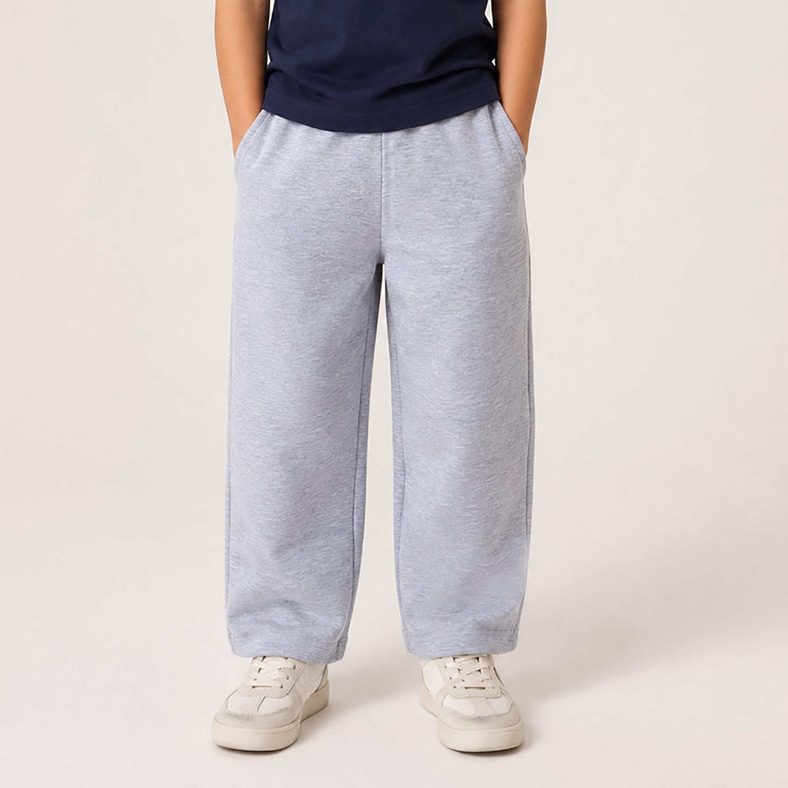 بنطال بتصميم بالون سادة بخصر مطاطي من فيكتور أند جين-boys-clothing-bottoms-joggersandtrackpants-image-1