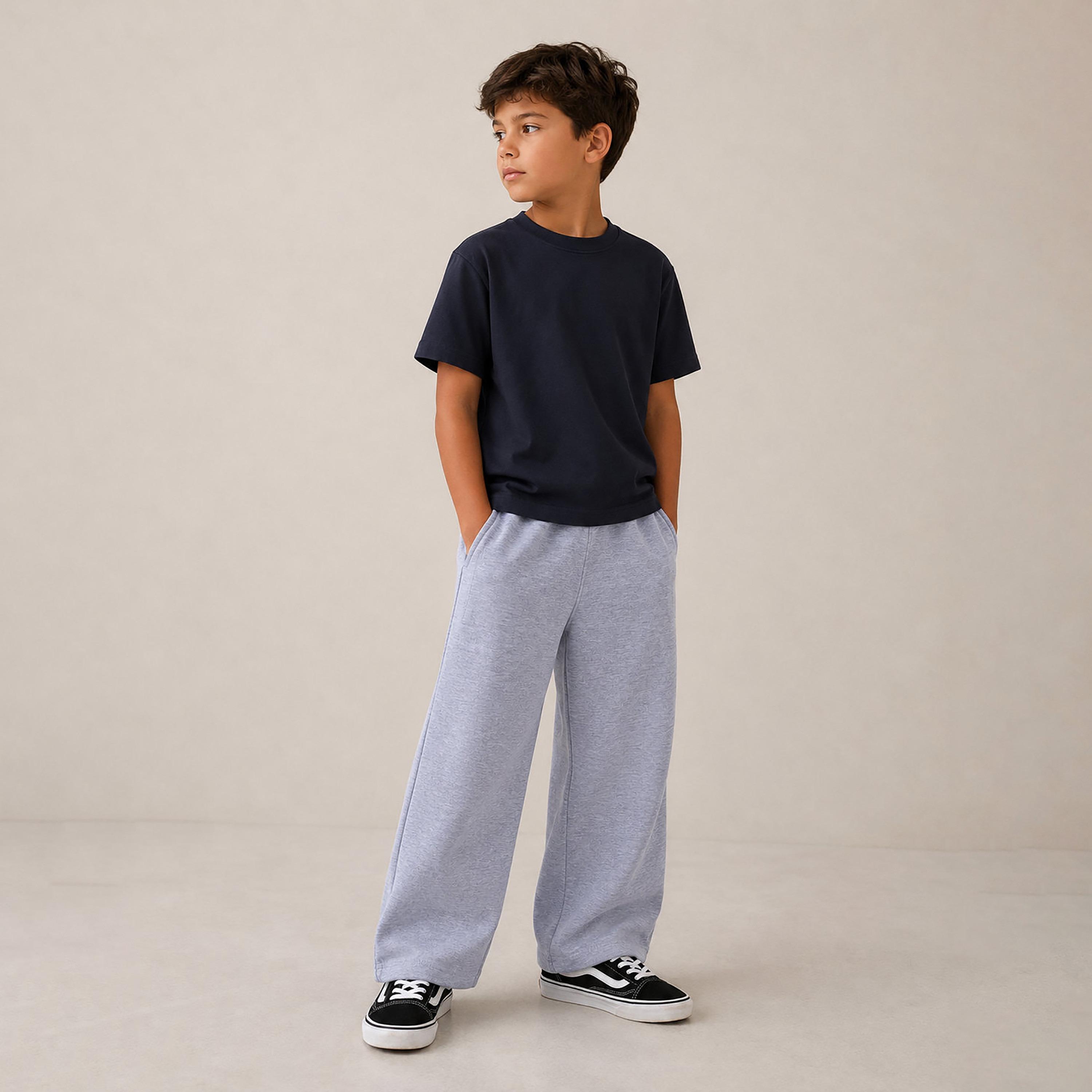 بنطال بتصميم بالون سادة بخصر مطاطي من فيكتور أند جين-boys-clothing-bottoms-joggersandtrackpants-image-3