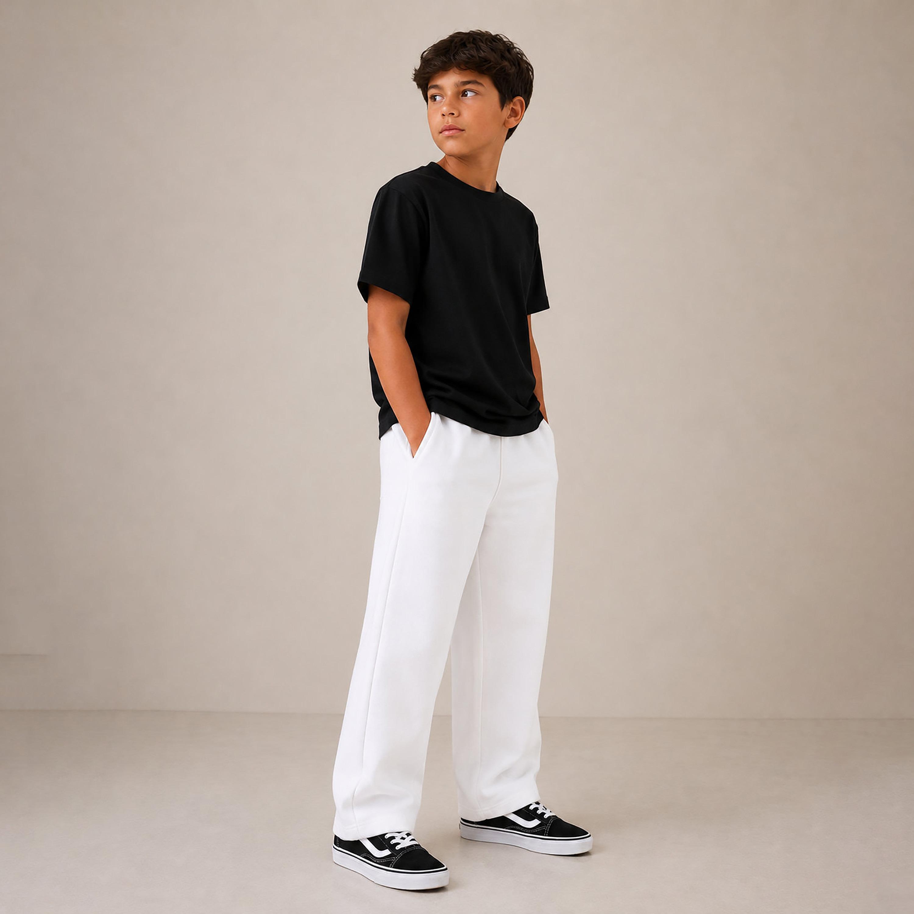 بنطال بتصميم بالون سادة بخصر مطاطي من فيكتور أند جين-boys-clothing-bottoms-joggersandtrackpants-image-3