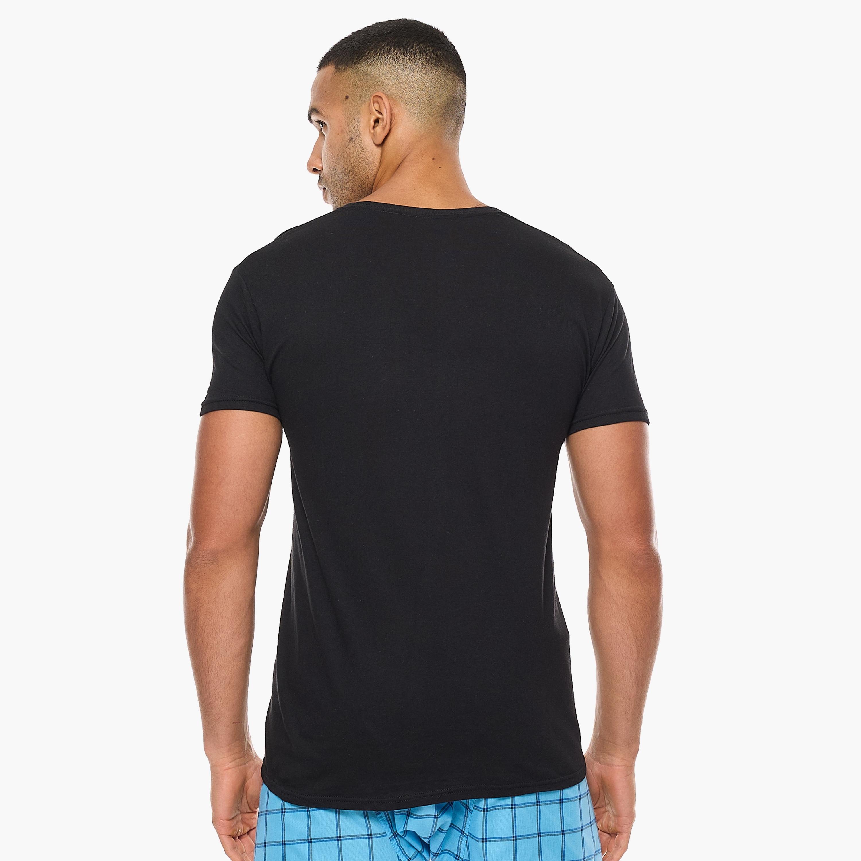 Hanes Assorted Pack of 4 Plain Crew Neck Short Sleeves Men's T-Shirt-men-clothing-tshirtsandpolos-tshirts-image-5
