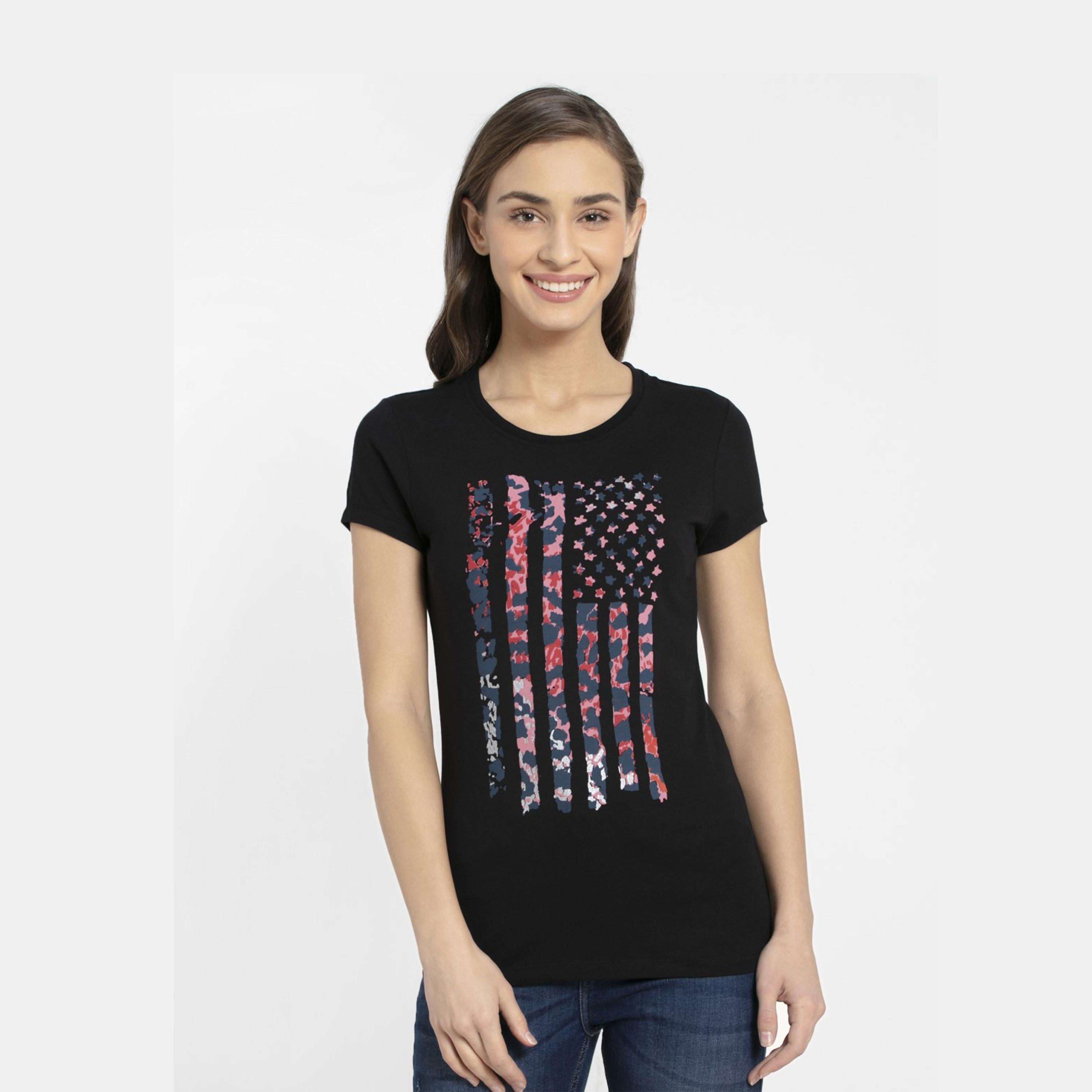 تي شيرت متنوع برقبة دائرية للنساء من جوكي-women-clothing-tshirts-image-5