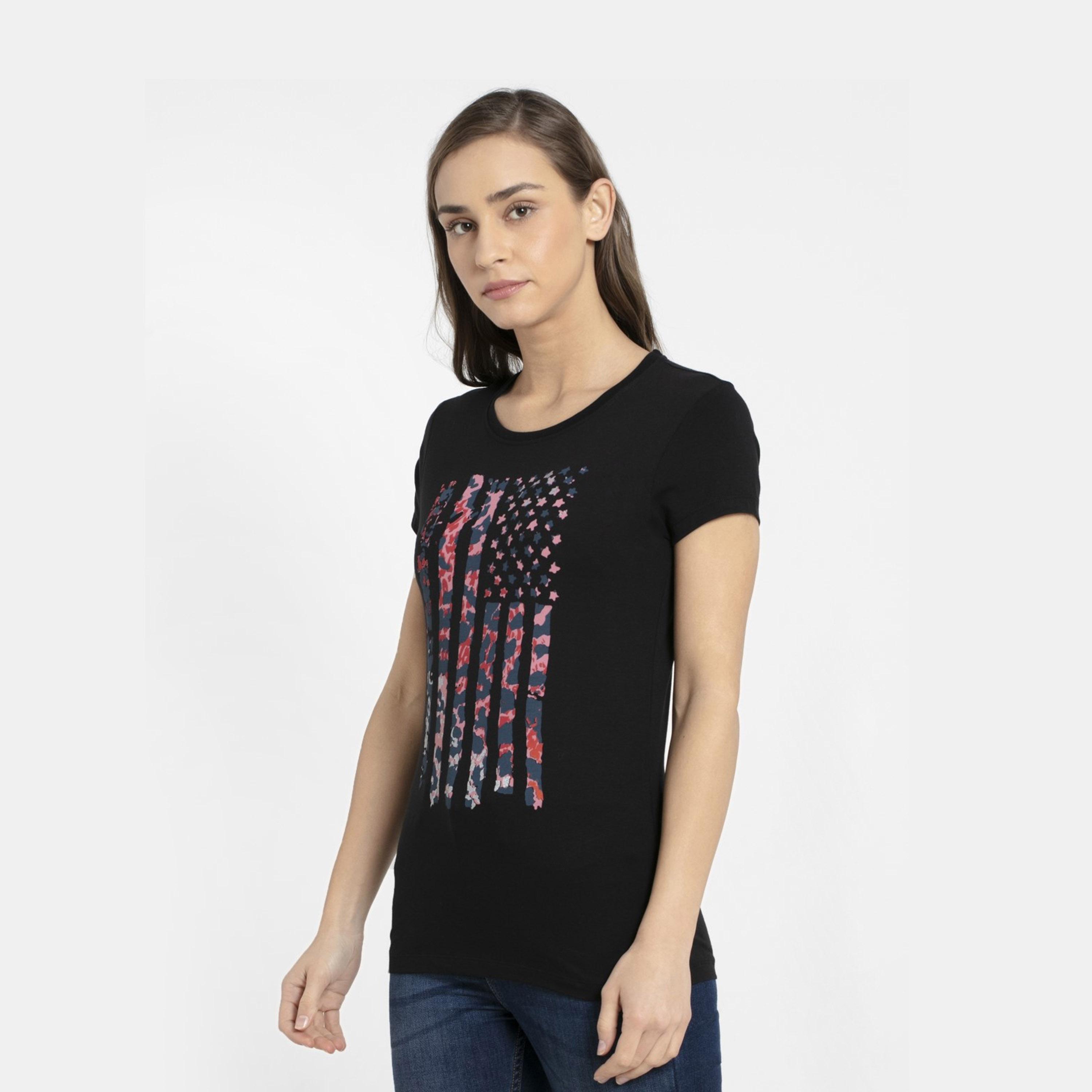 تي شيرت متنوع برقبة دائرية للنساء من جوكي-women-clothing-tshirts-image-6