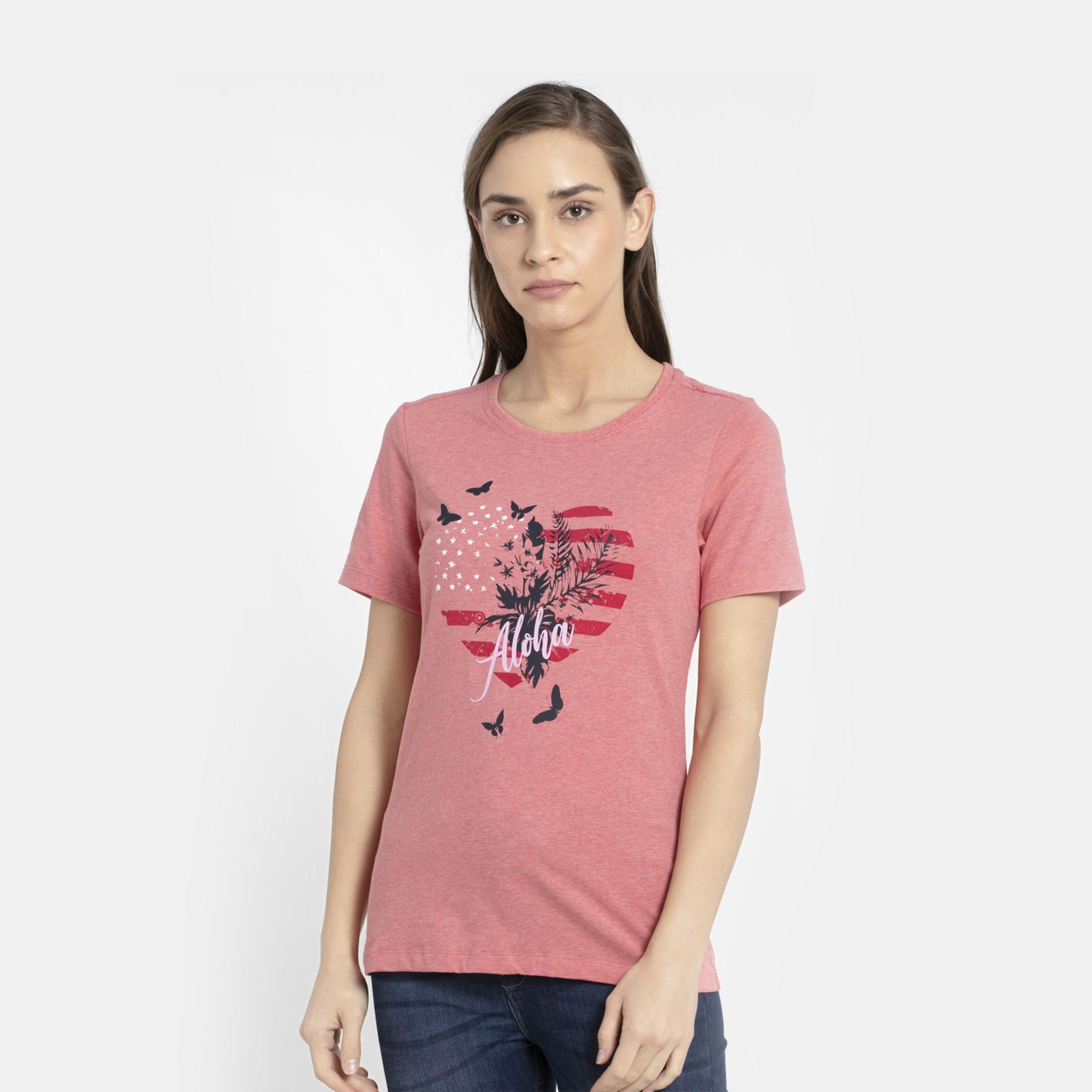 تي شيرت متنوع برقبة دائرية للنساء من جوكي-women-clothing-tshirts-image-47