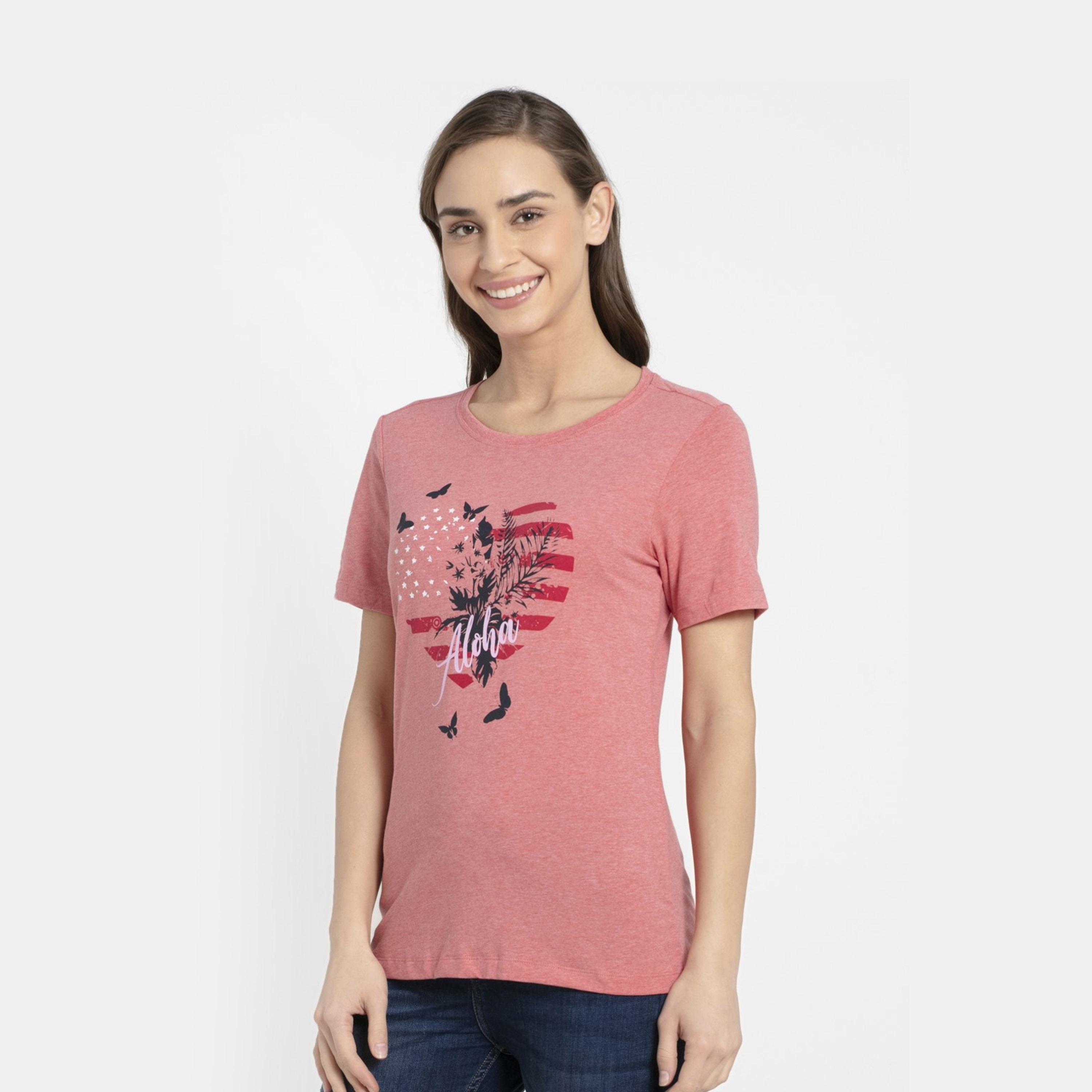 تي شيرت متنوع برقبة دائرية للنساء من جوكي-women-clothing-tshirts-image-48