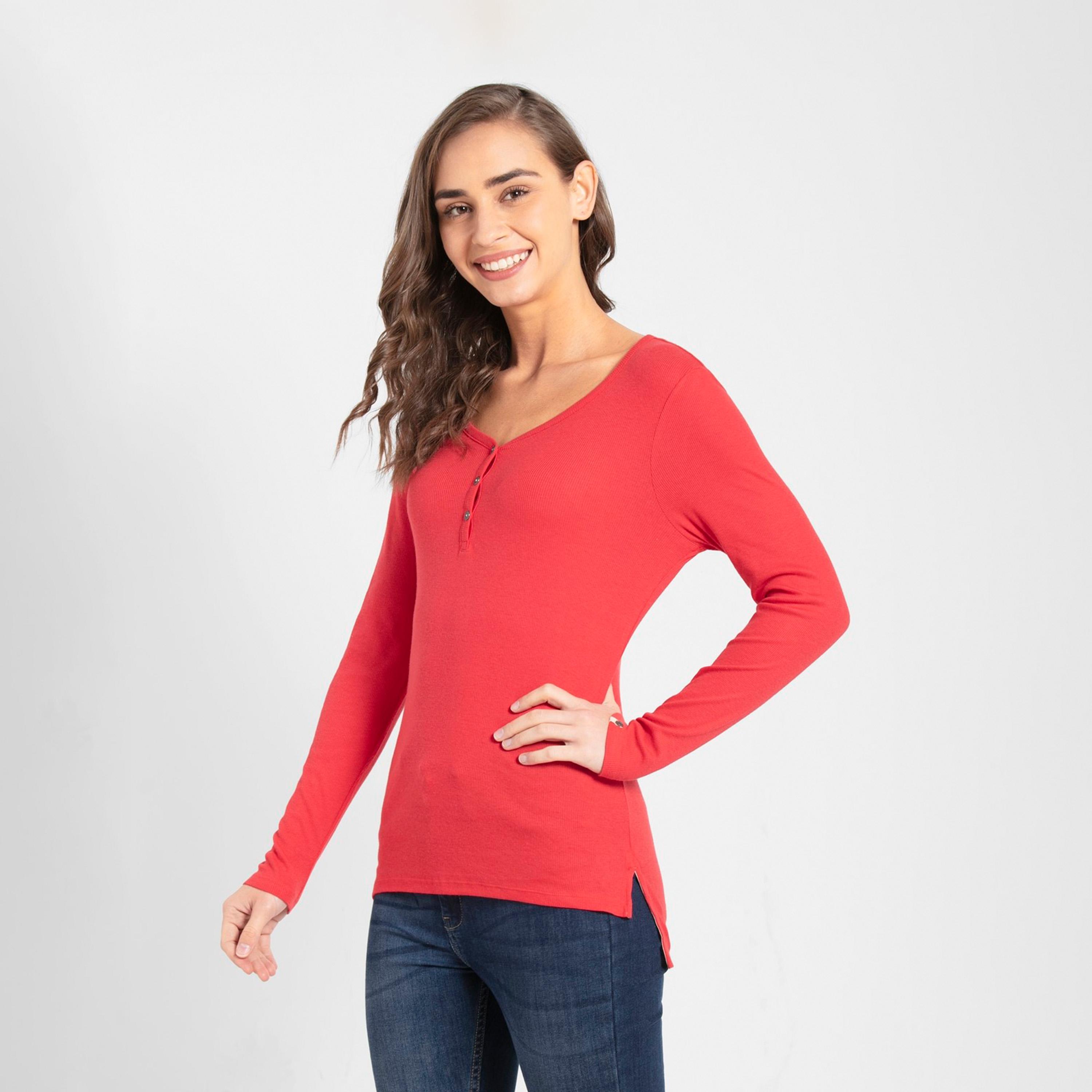 Jockey Women's USA Original Full Sleeve Henley-women-clothing-hoodiesandsweatshirts-sweatshirts-image-2