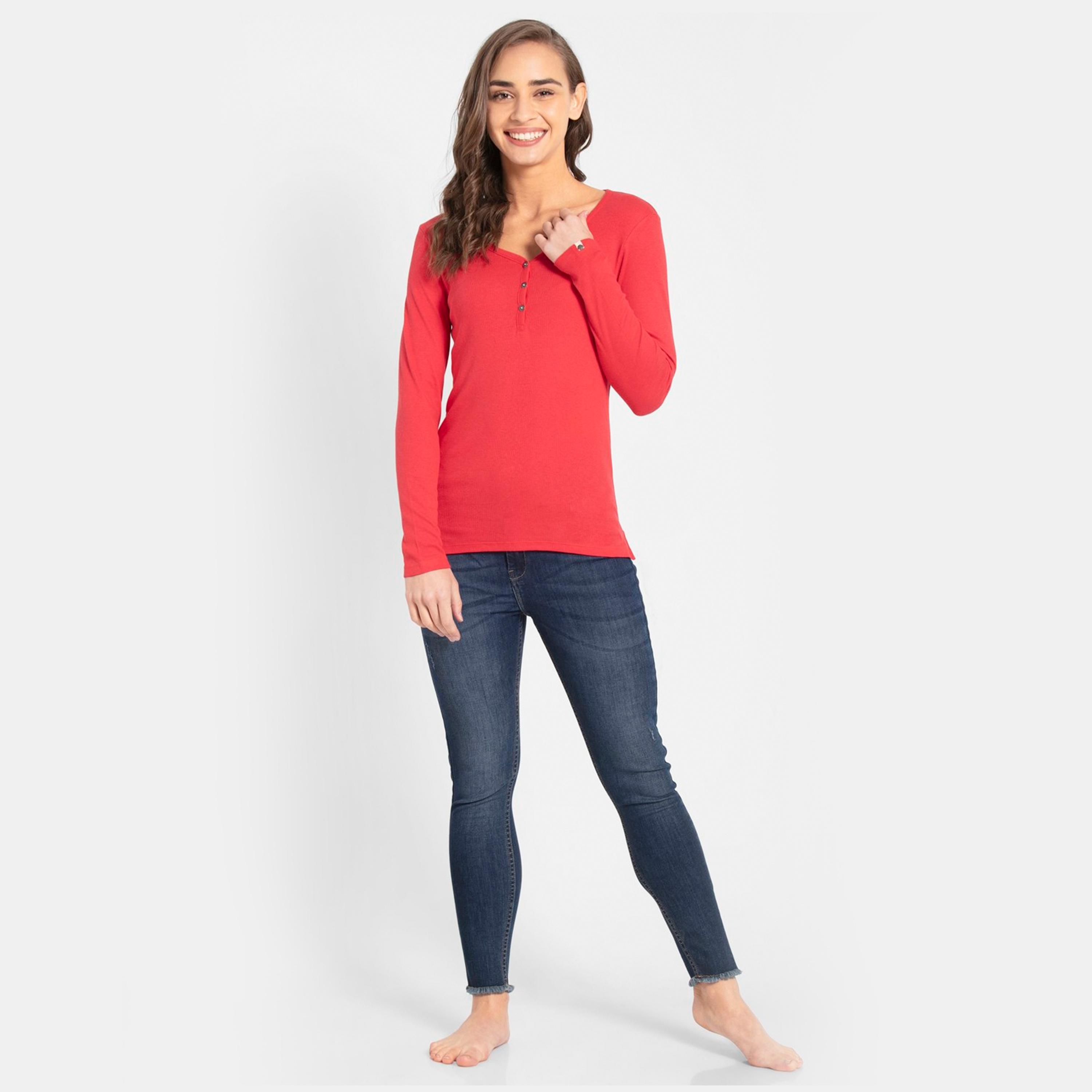 Jockey Women's USA Original Full Sleeve Henley-women-clothing-hoodiesandsweatshirts-sweatshirts-image-4