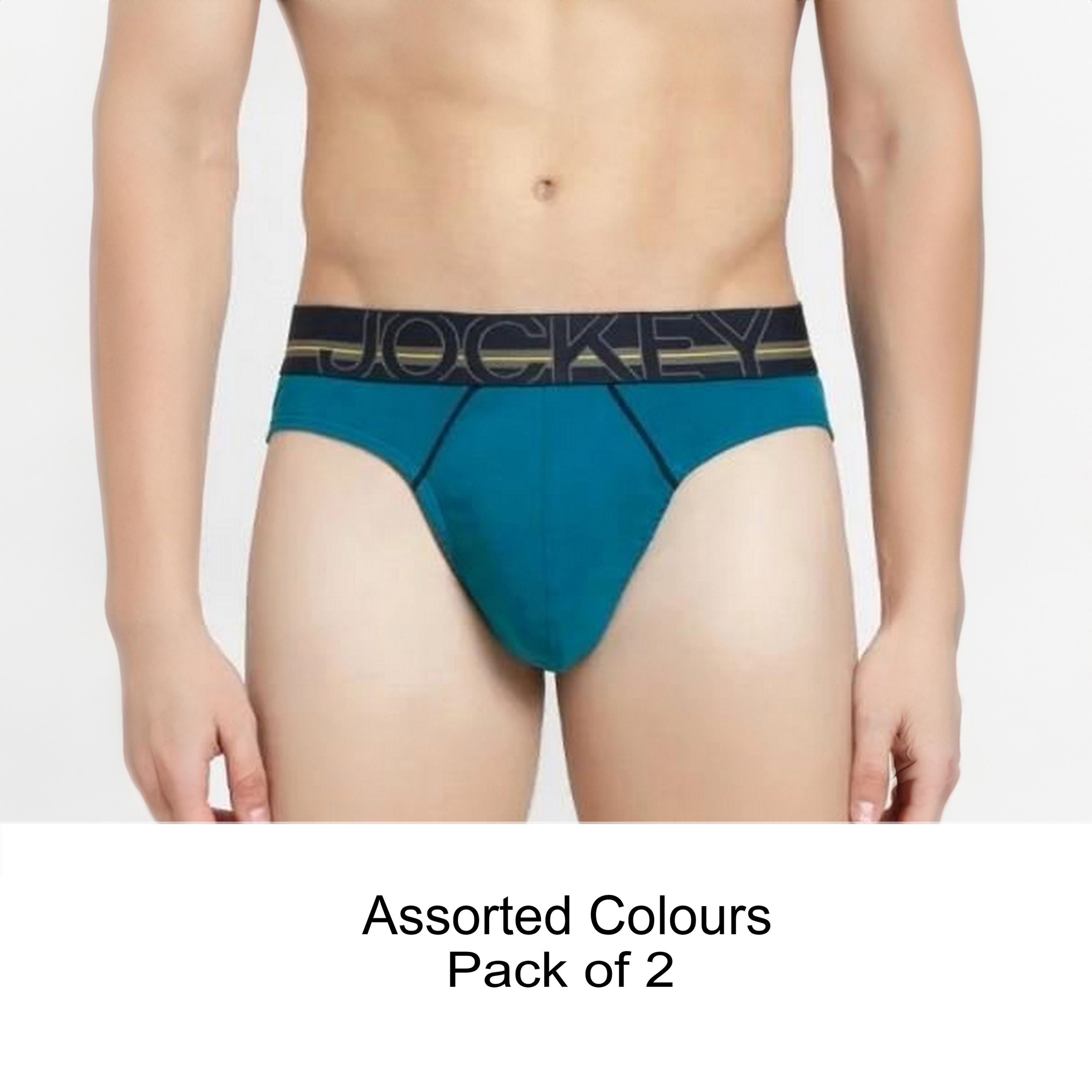 مجموعة متنوعة من 2 سروال داخلي رجالي بحزام خصر مطبوع بعلامة تجارية من جوكي-men-clothing-innerwear-underwear-image-1