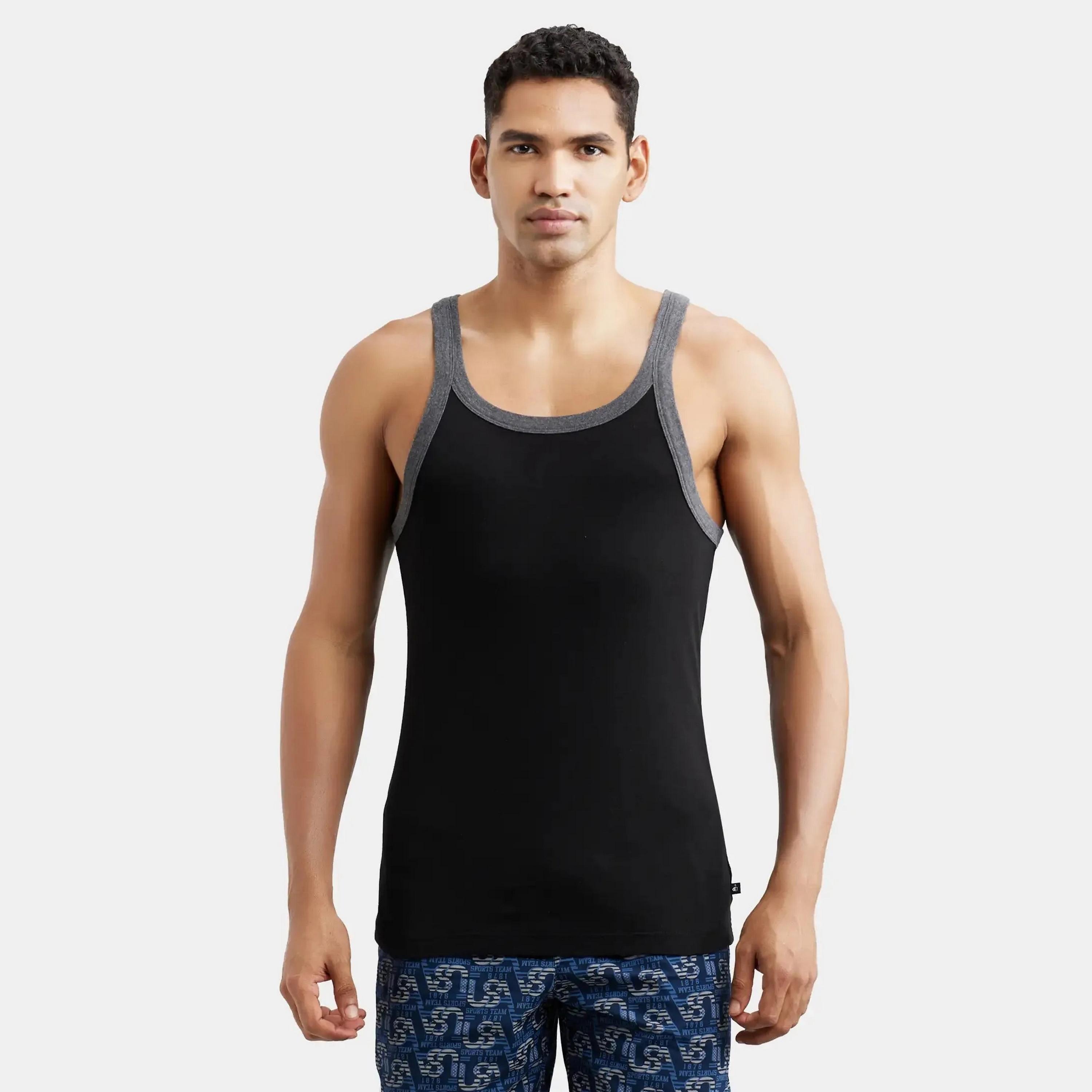 Jockey Plain Scoop Neck Men's Vest-men-clothing-innerwear-vests-image-1