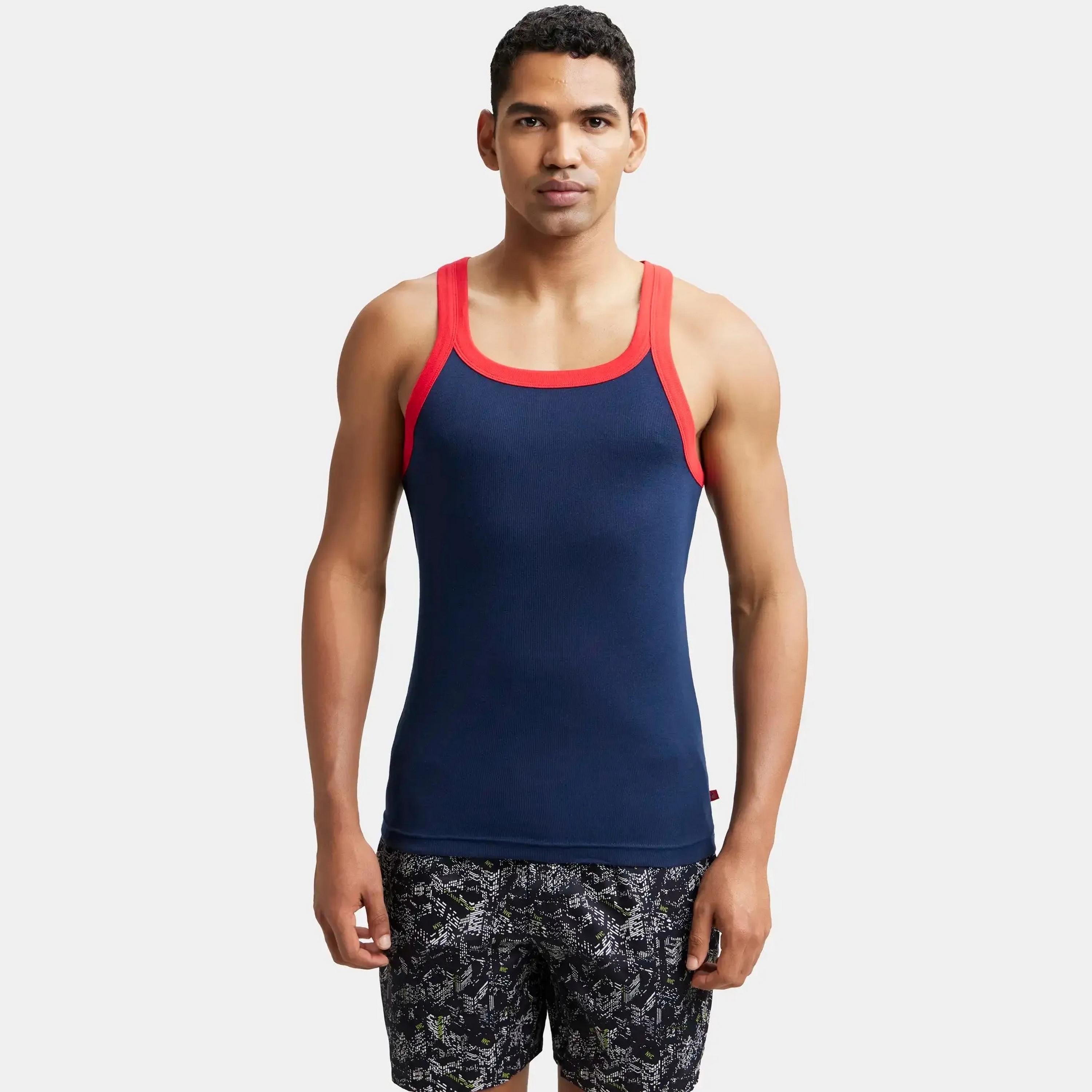 Jockey Plain Scoop Neck Men's Vest-men-clothing-innerwear-vests-image-1