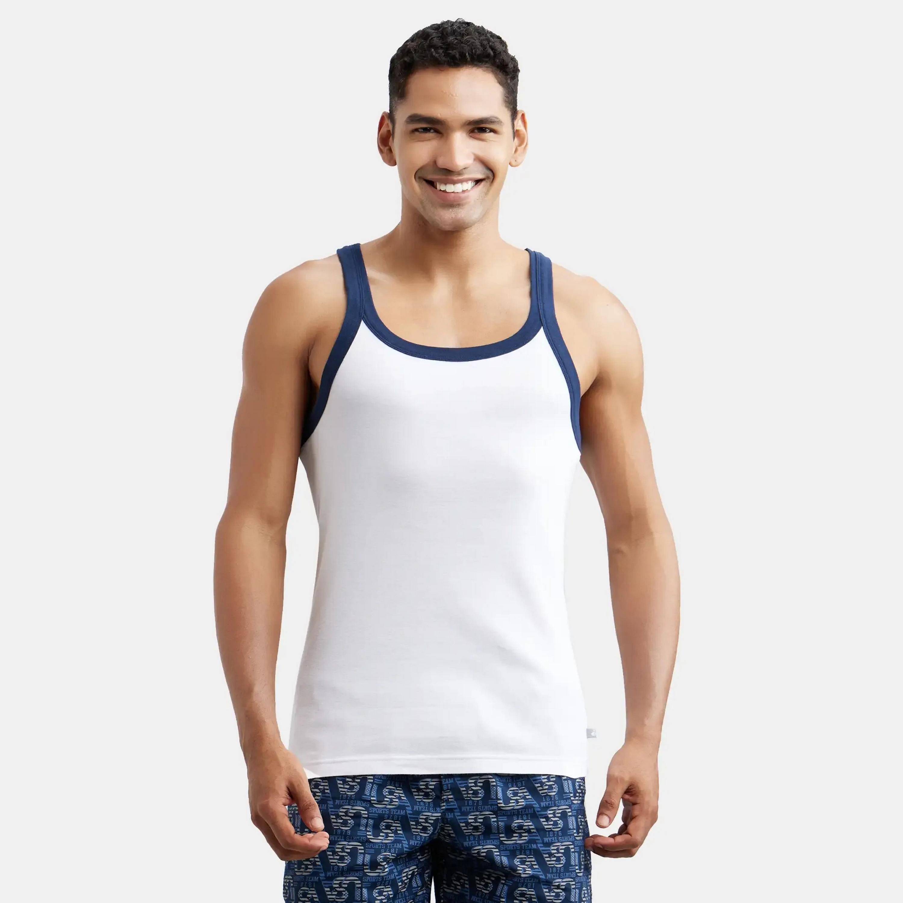 Jockey Plain Scoop Neck Men's Vest-men-clothing-innerwear-vests-image-1
