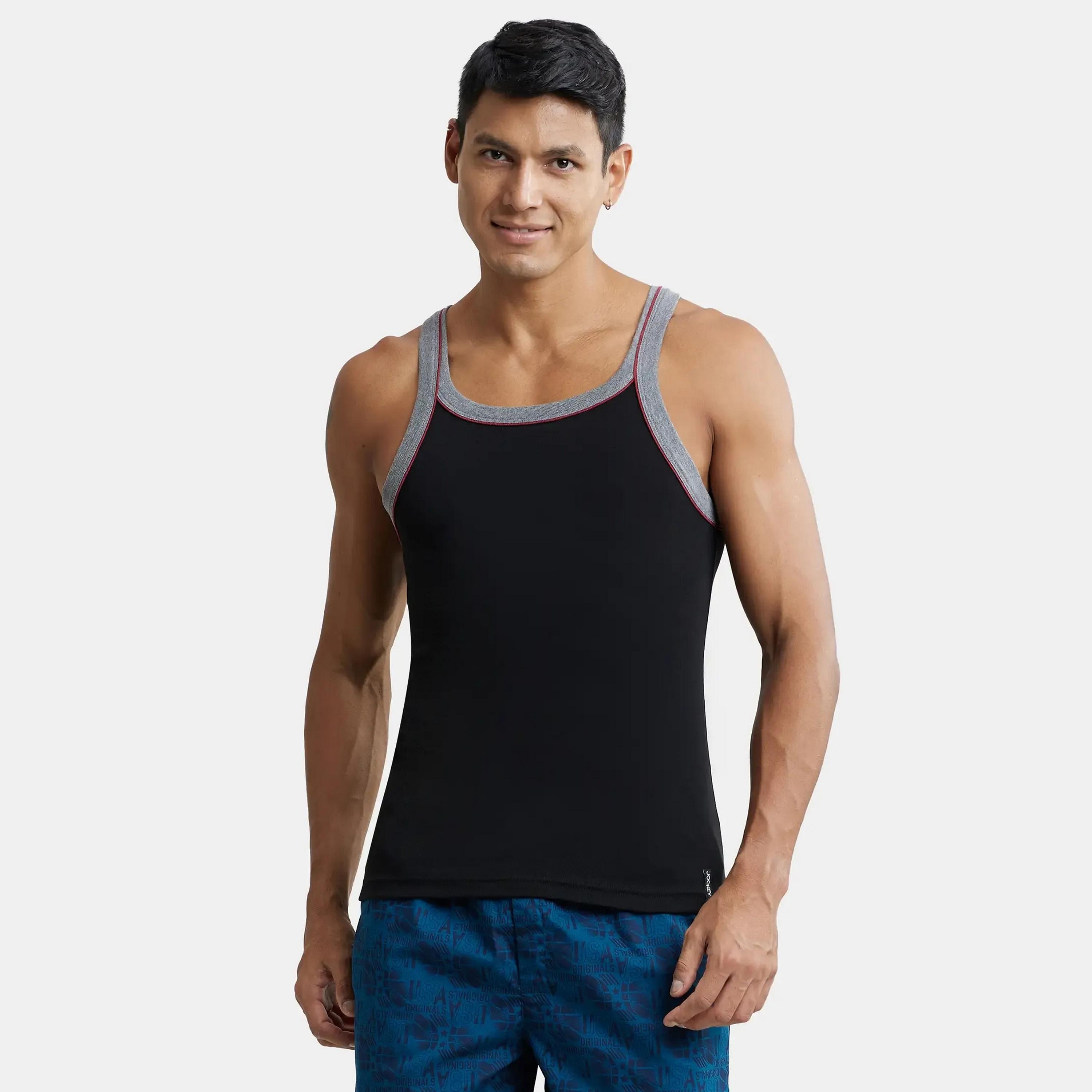 Jockey Plain Scoop Neck Men's Vest-men-clothing-innerwear-vests-image-1