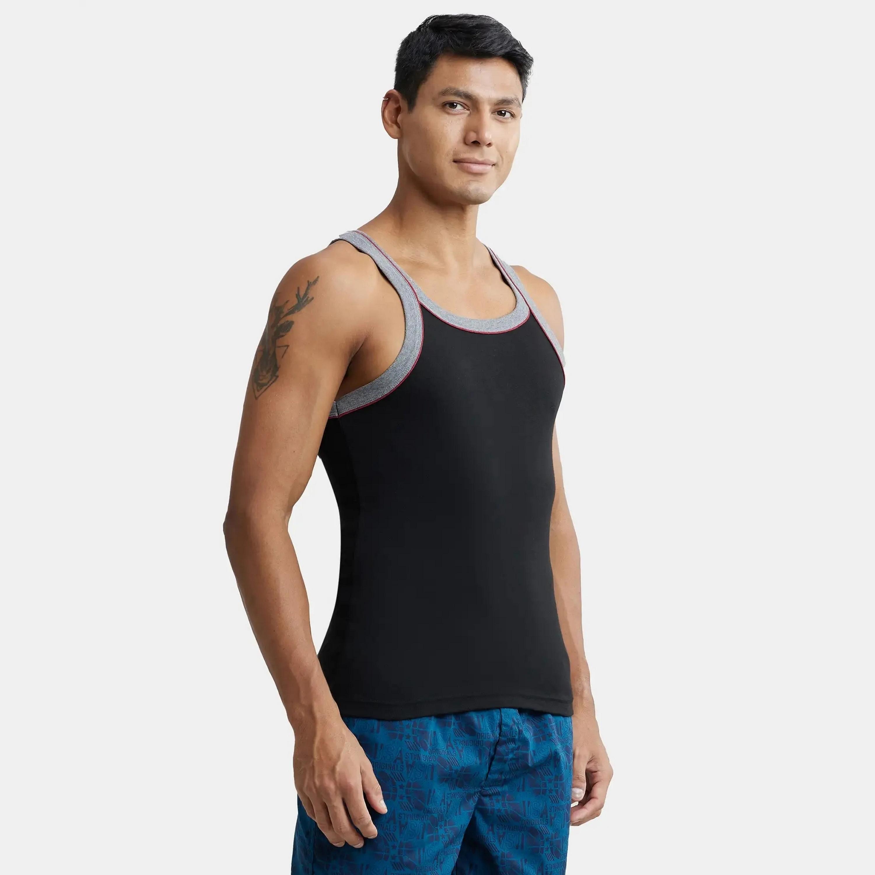 Jockey Plain Scoop Neck Men's Vest-men-clothing-innerwear-vests-image-3