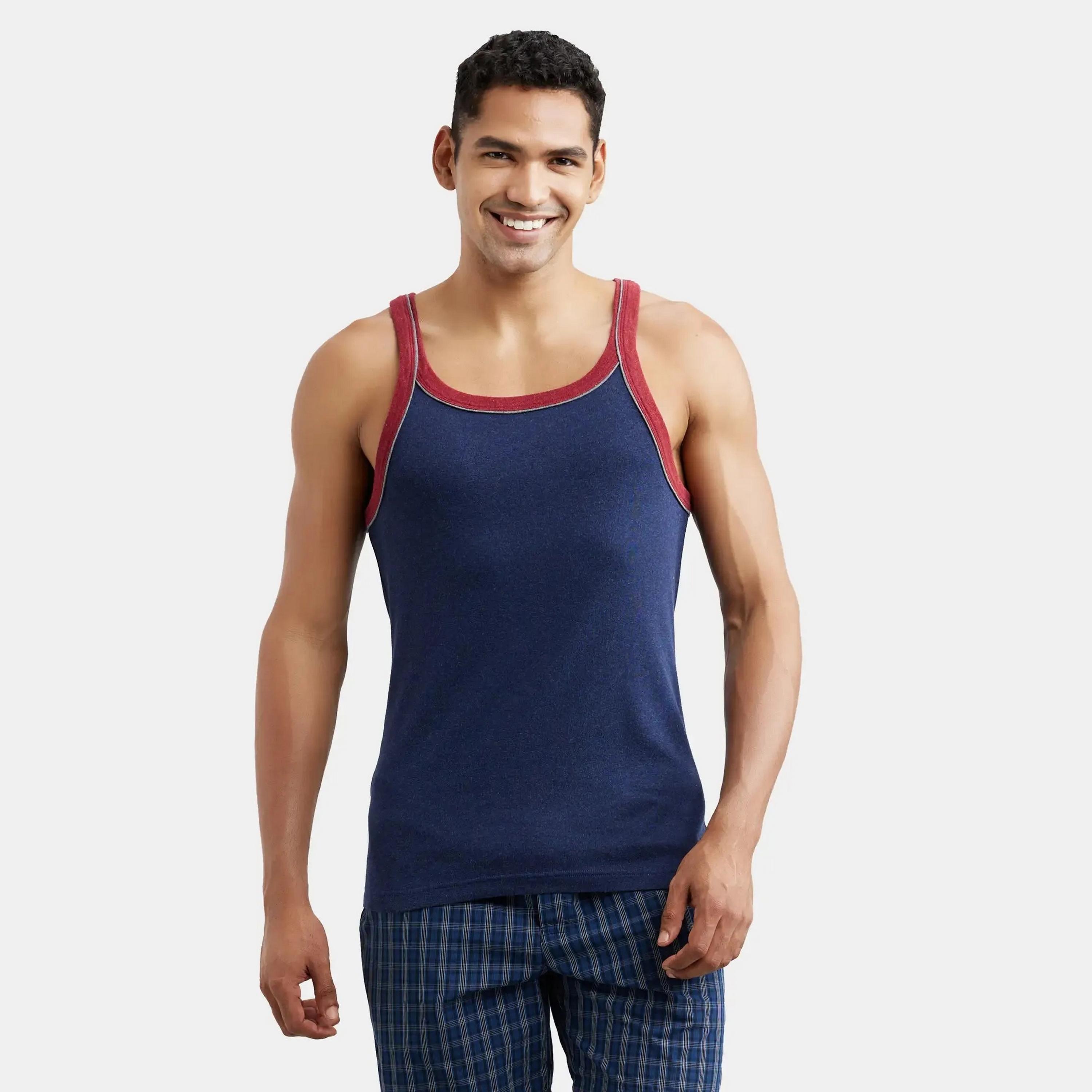 Jockey Plain Scoop Neck Men's Vest-men-clothing-innerwear-vests-image-1