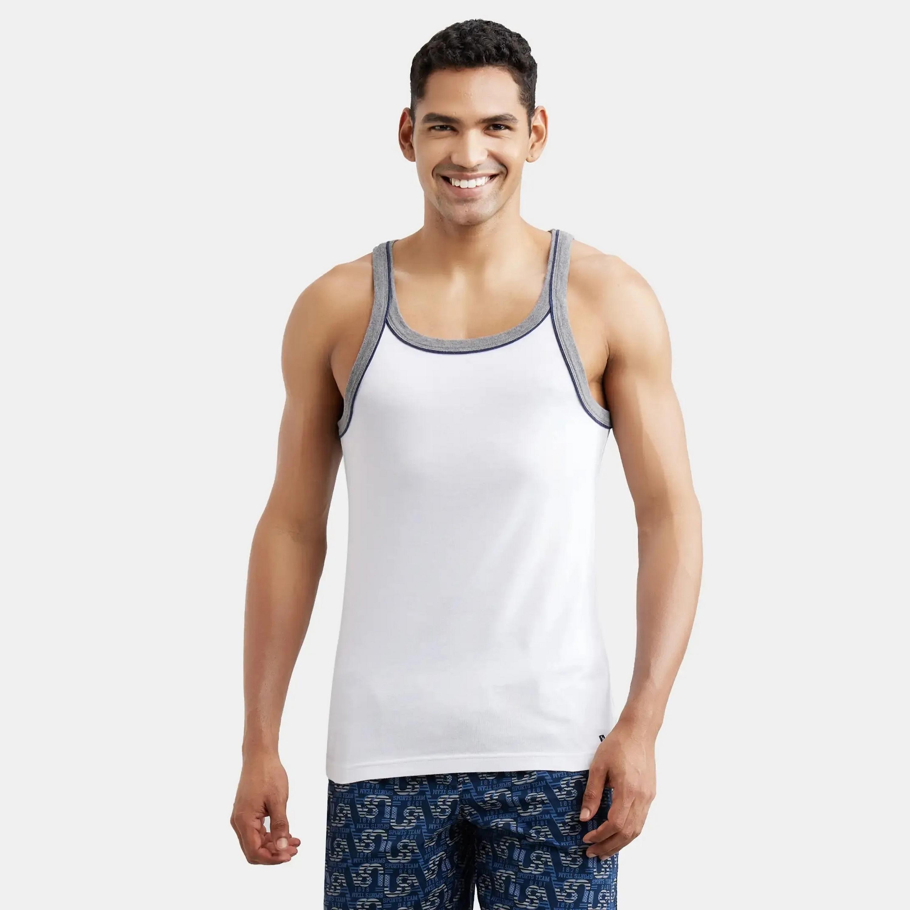 Jockey Plain Scoop Neck Men's Vest-men-clothing-innerwear-vests-image-1