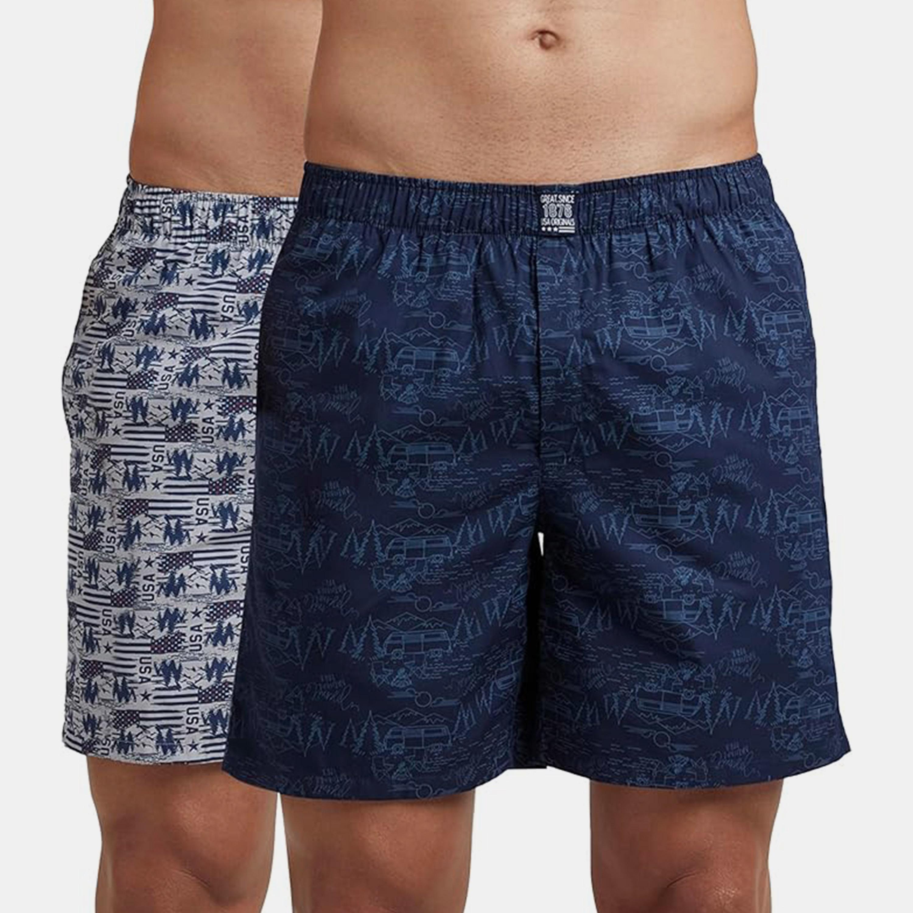 شورت بوكسر منسوج متنوع للرجال عبوة من قطعتين يو إس إيه أوريجينالز من جوكي-men-clothing-innerwear-underwear-image-1
