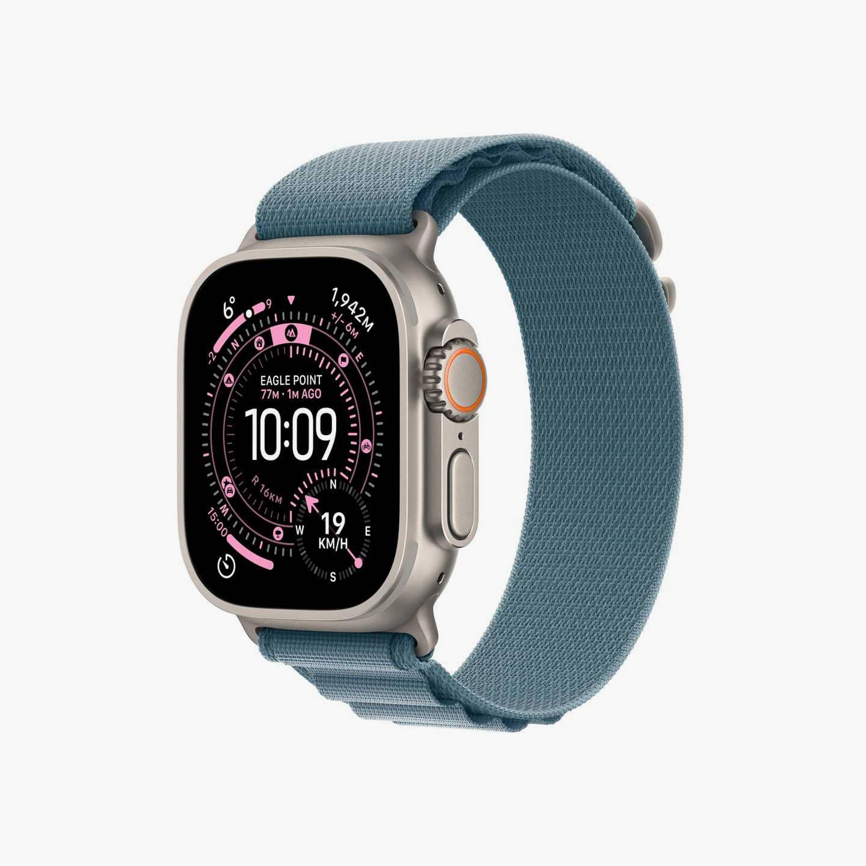 Apple Watch Ultra 3 GPS + Cellular 49mm Natural Titanium Case with Light Blue Alpine Loop-electronics-smartwatches-image-1