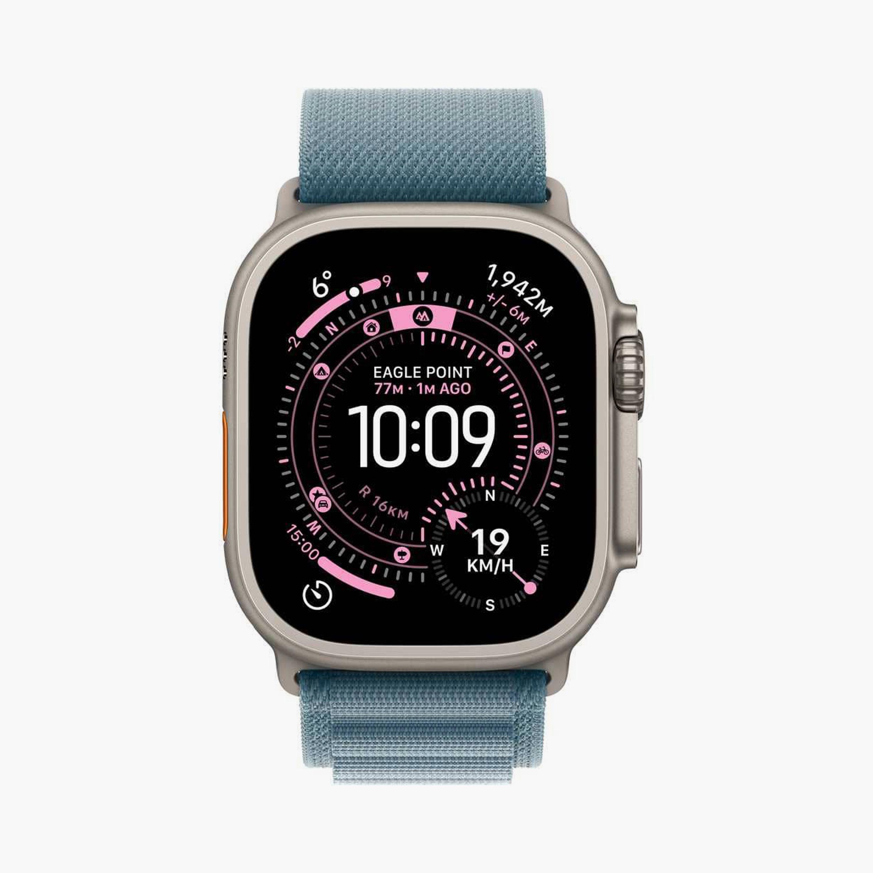 Apple Watch Ultra 3 GPS + Cellular 49mm Natural Titanium Case with Light Blue Alpine Loop-electronics-smartwatches-image-2