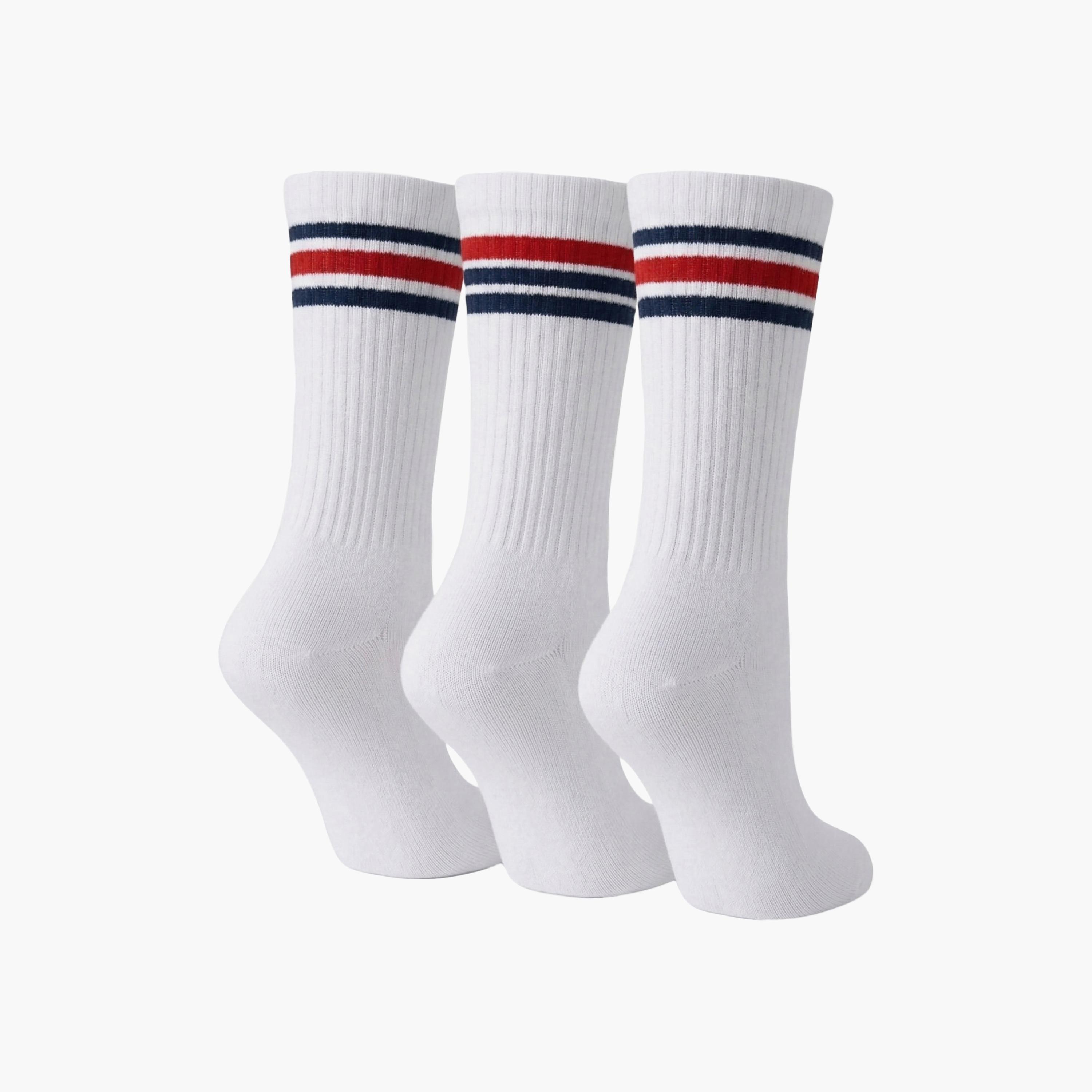 Victor and Jane 3-Pair Tipped Crew Length Sports Socks Set-girls-accessories-socks-image-2