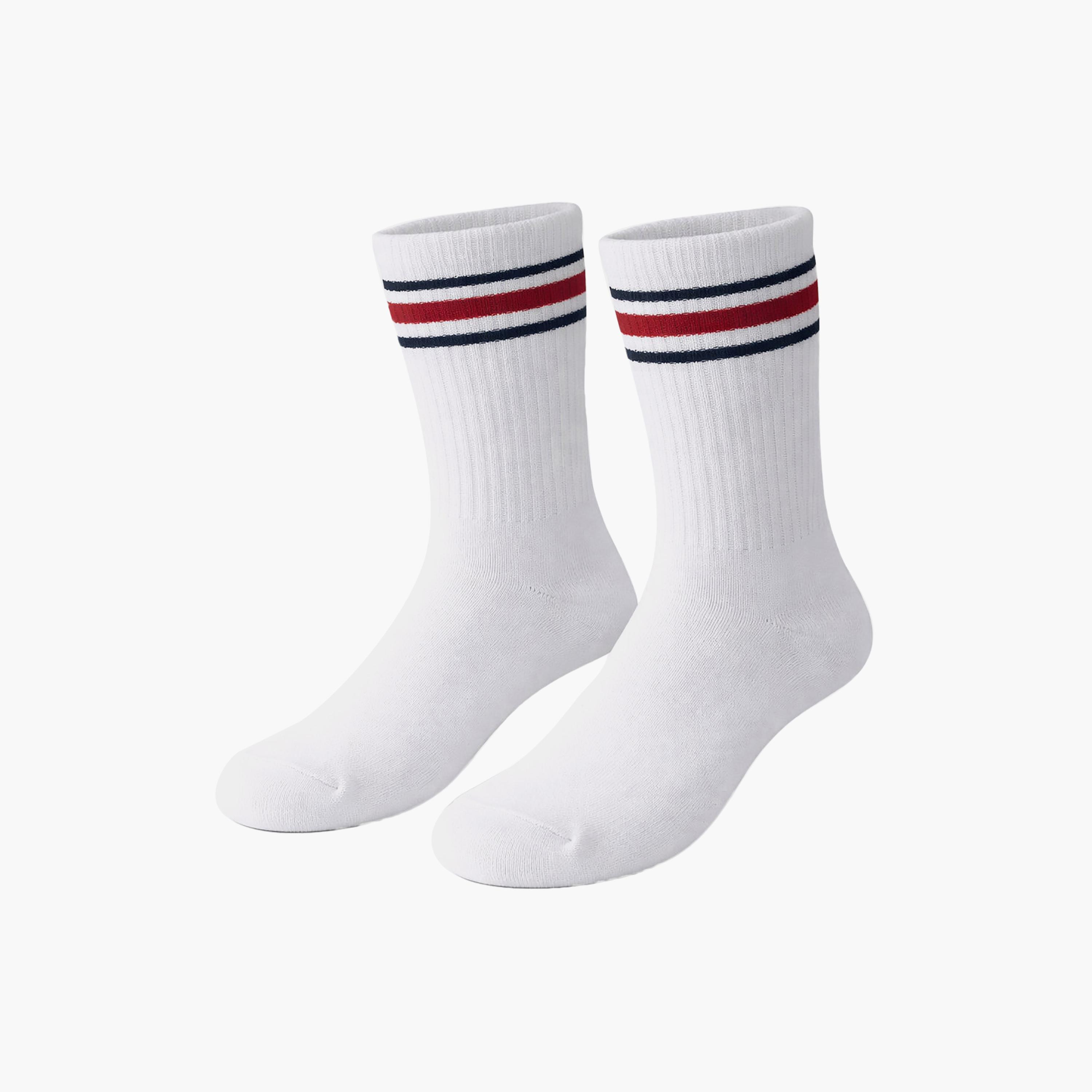 Victor and Jane 3-Pair Tipped Crew Length Sports Socks Set-girls-accessories-socks-image-3
