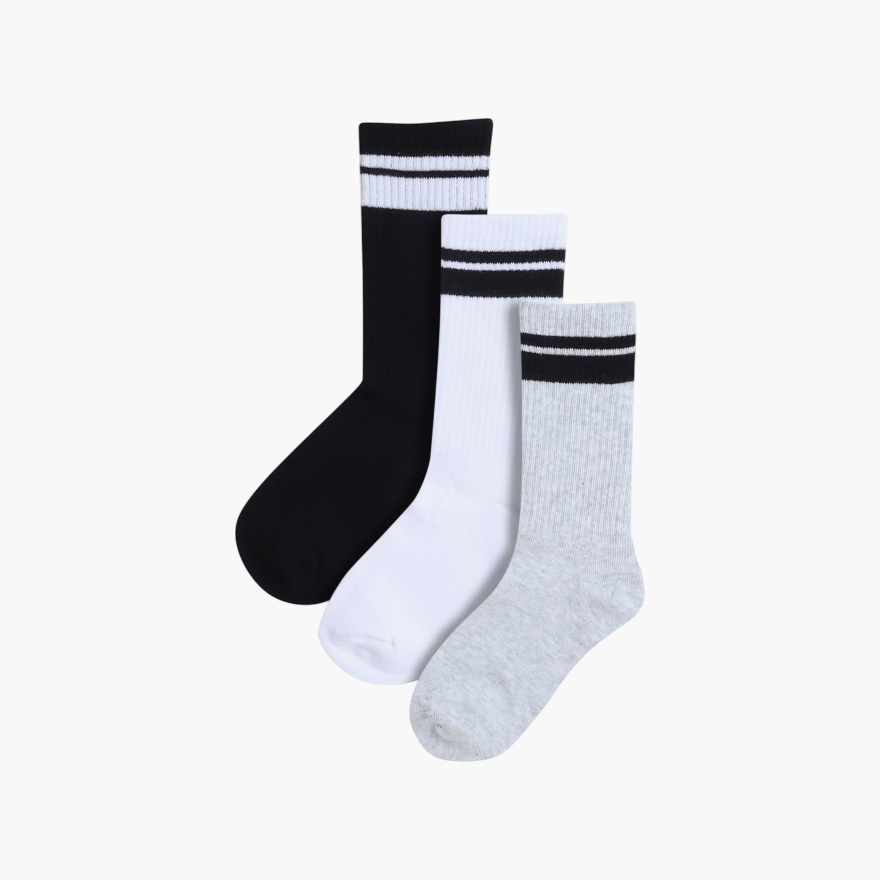 3 أزواج من الجوارب المخططة من فيكتور اند جين-boys-accessories-socks-image-1