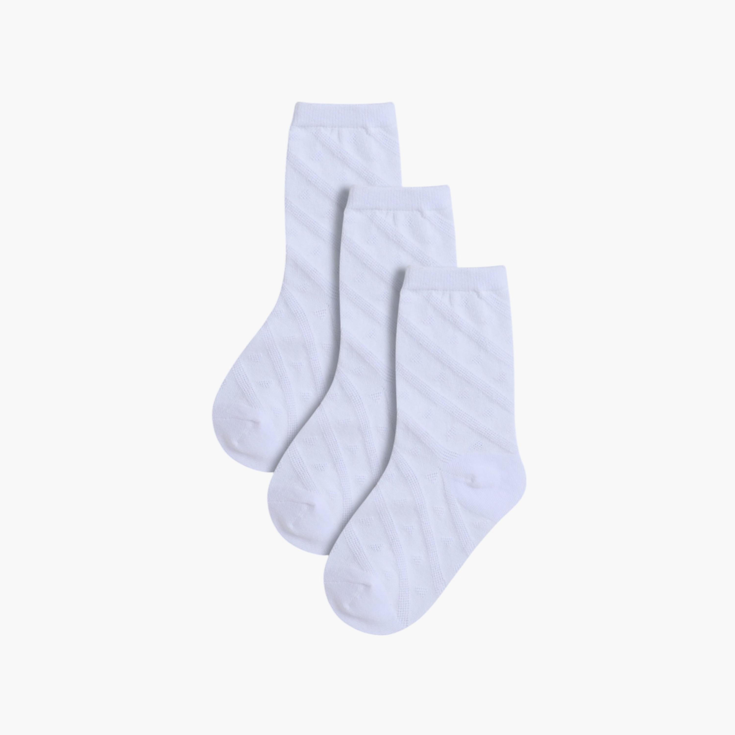 3 أزواج من الجوارب سادة من فيكتور اند جين-girls-accessories-socks-image-1