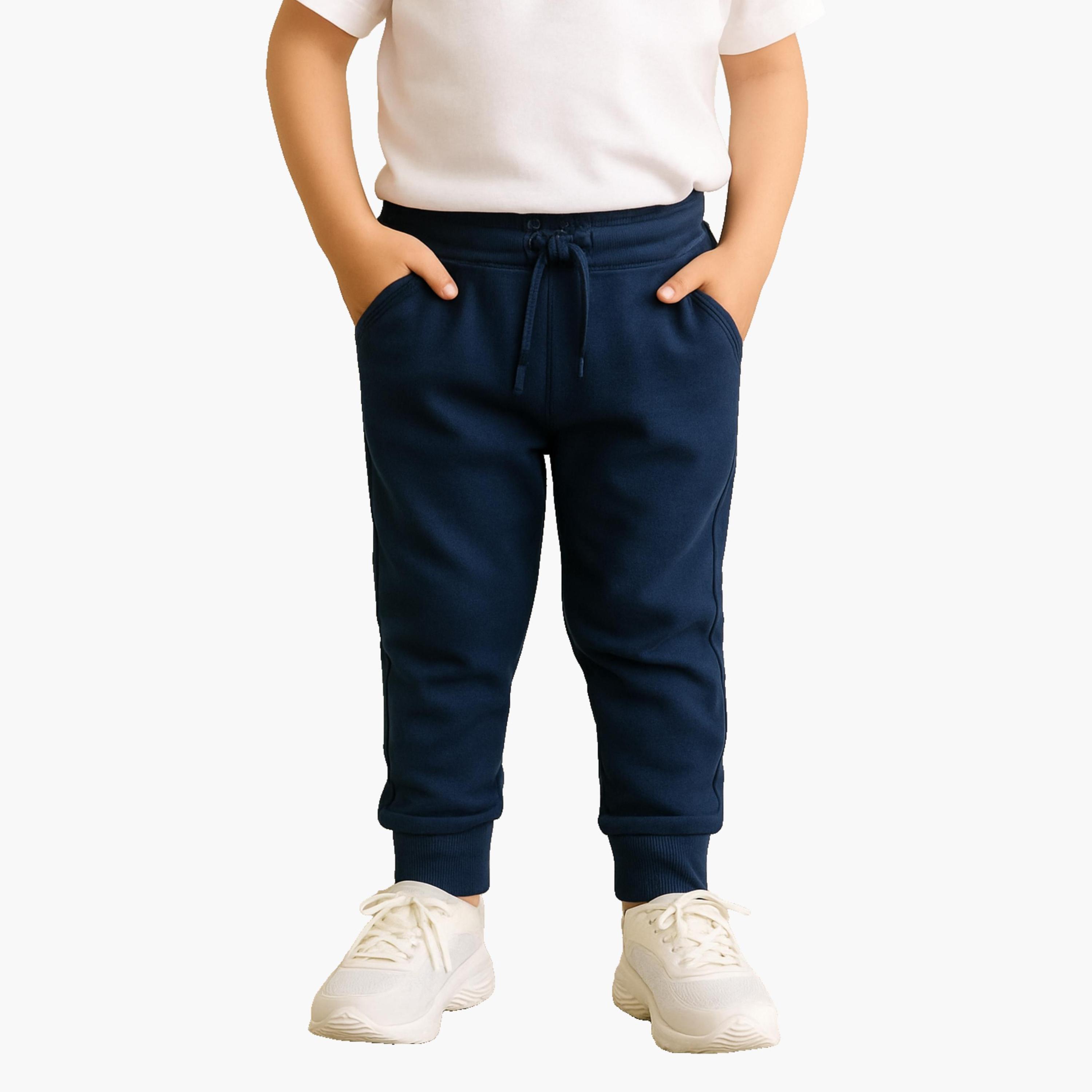 Victor and Jane Elasticated French Terry Joggers-boys-clothing-bottoms-joggersandtrackpants-image-1