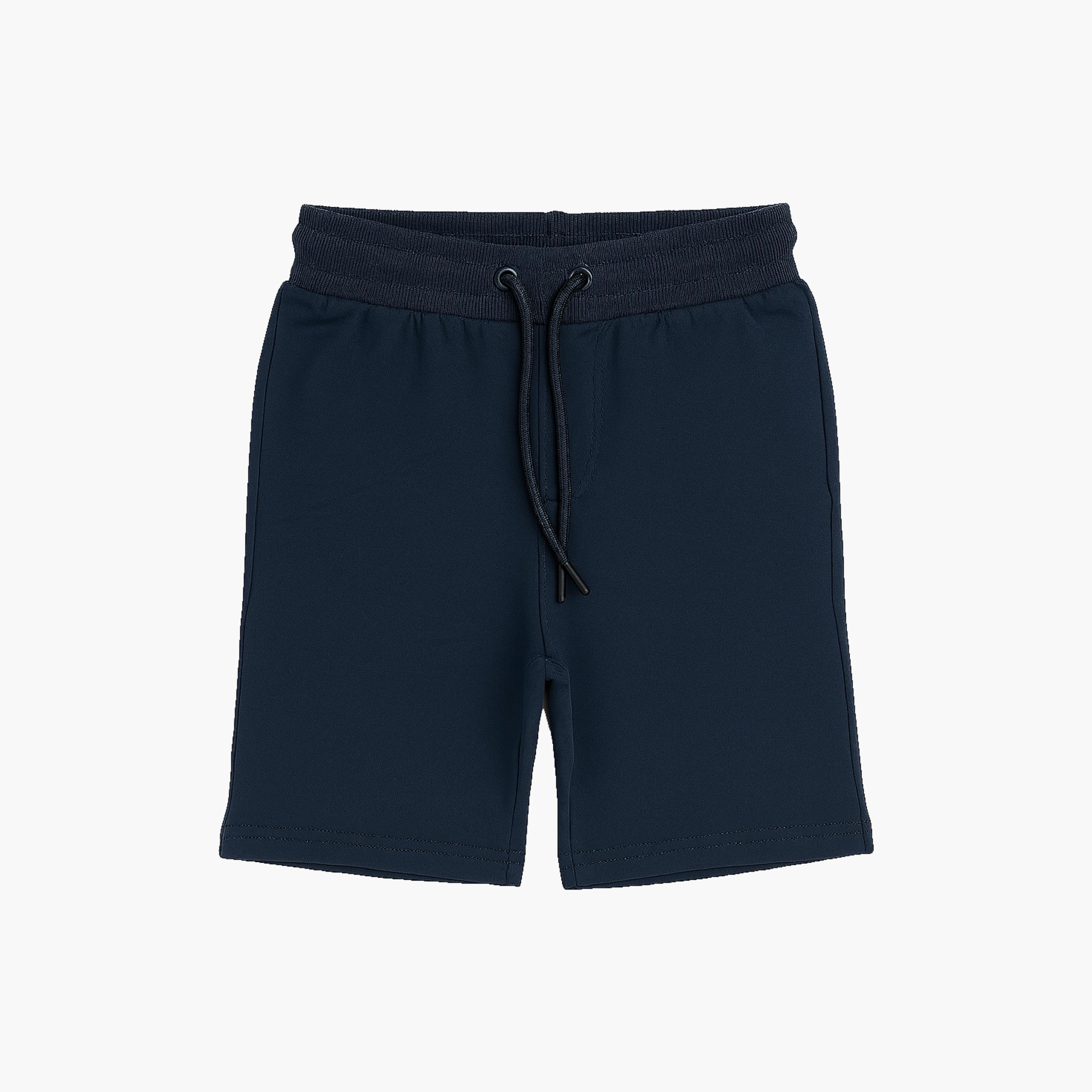 Victor and Jane Elasticated French Terry Cotton Shorts-boys-clothing-bottoms-shorts-image-3