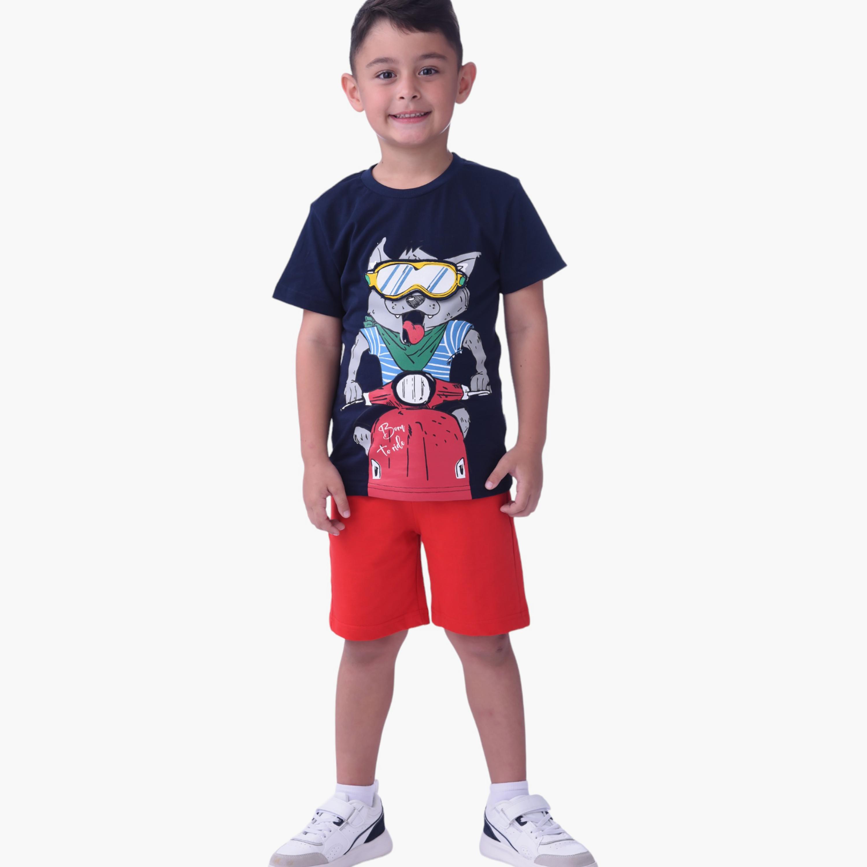 Victor and Jane Printed Short Sleeves T-Shirt & Shorts Set-baby-boys-clothing-setsandcoords-image-1