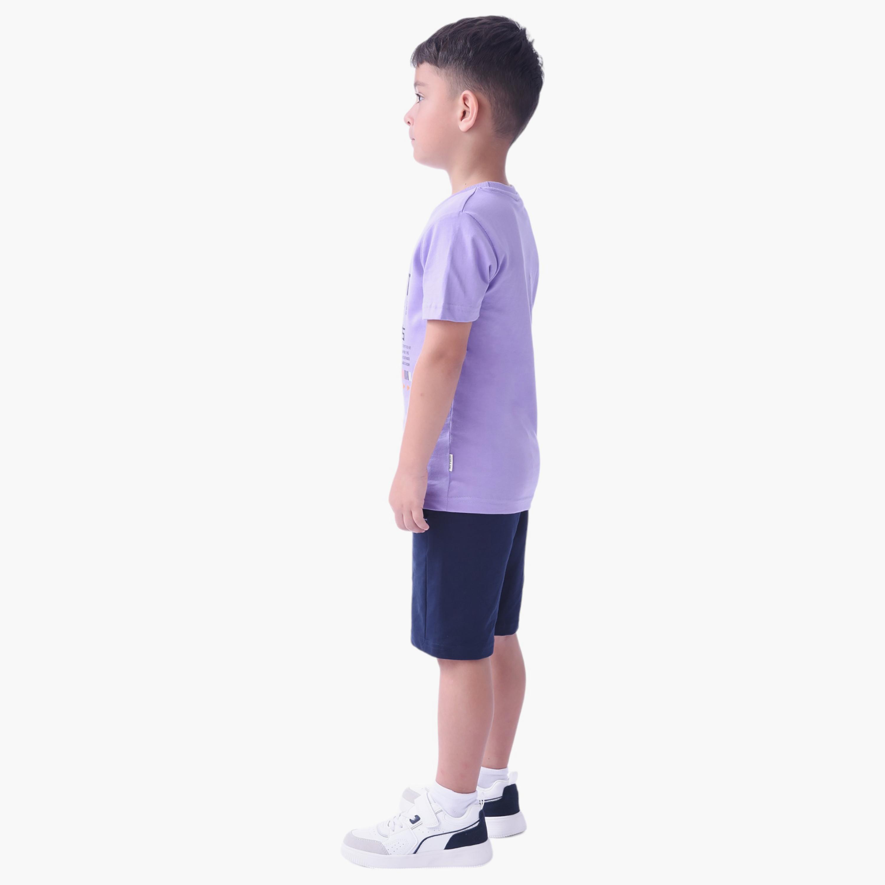 Victor and Jane Kyot Nagoya Printed Short Sleeves T-Shirt & Shorts Set-baby-boys-clothing-setsandcoords-image-2