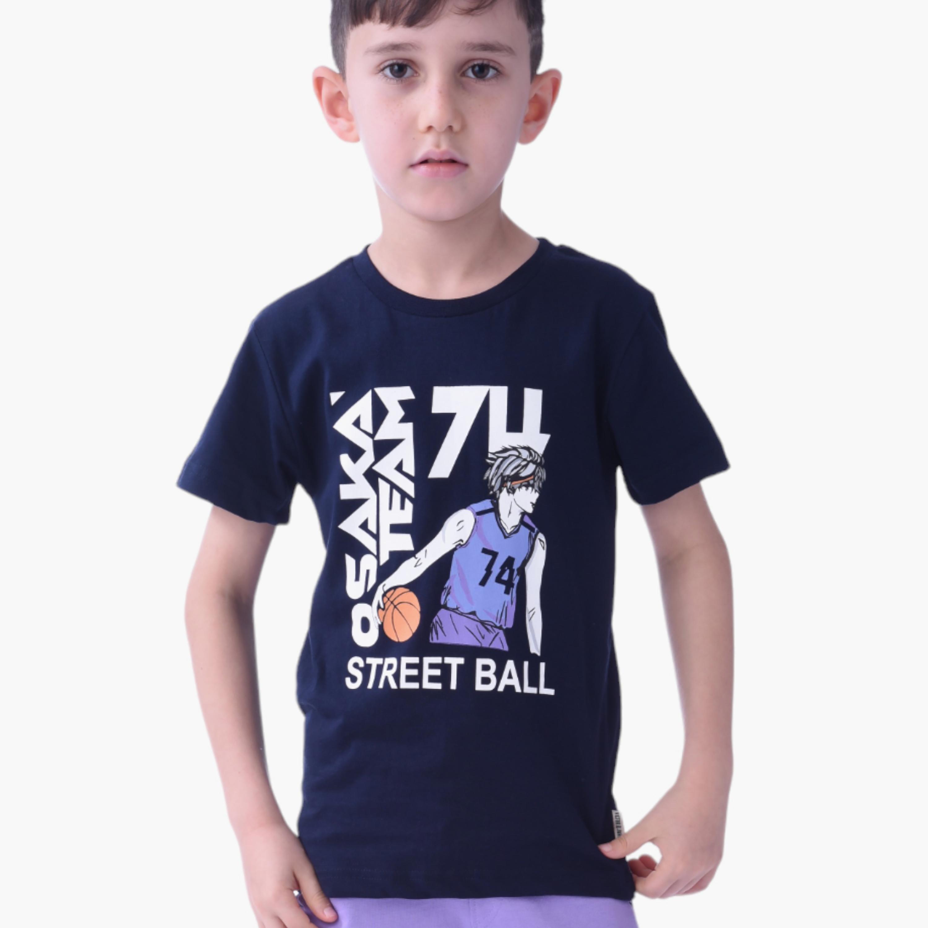 Victor and Jane Street Ball Printed Short Sleeves T-Shirt & Shorts Set-baby-boys-clothing-setsandcoords-image-4