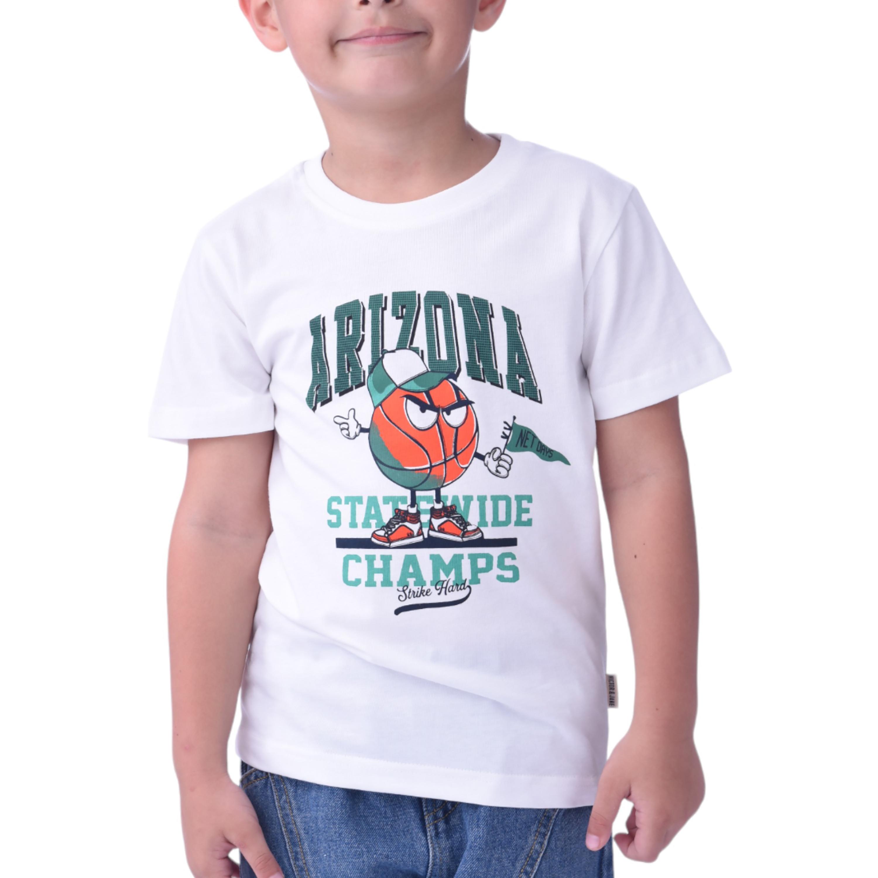 تي شيرت بأكمام قصيرة بطبعة أثيليتك ليجاندري بلاير من فيكتور اند جين-boys-clothing-tshirtsandpolos-image-1