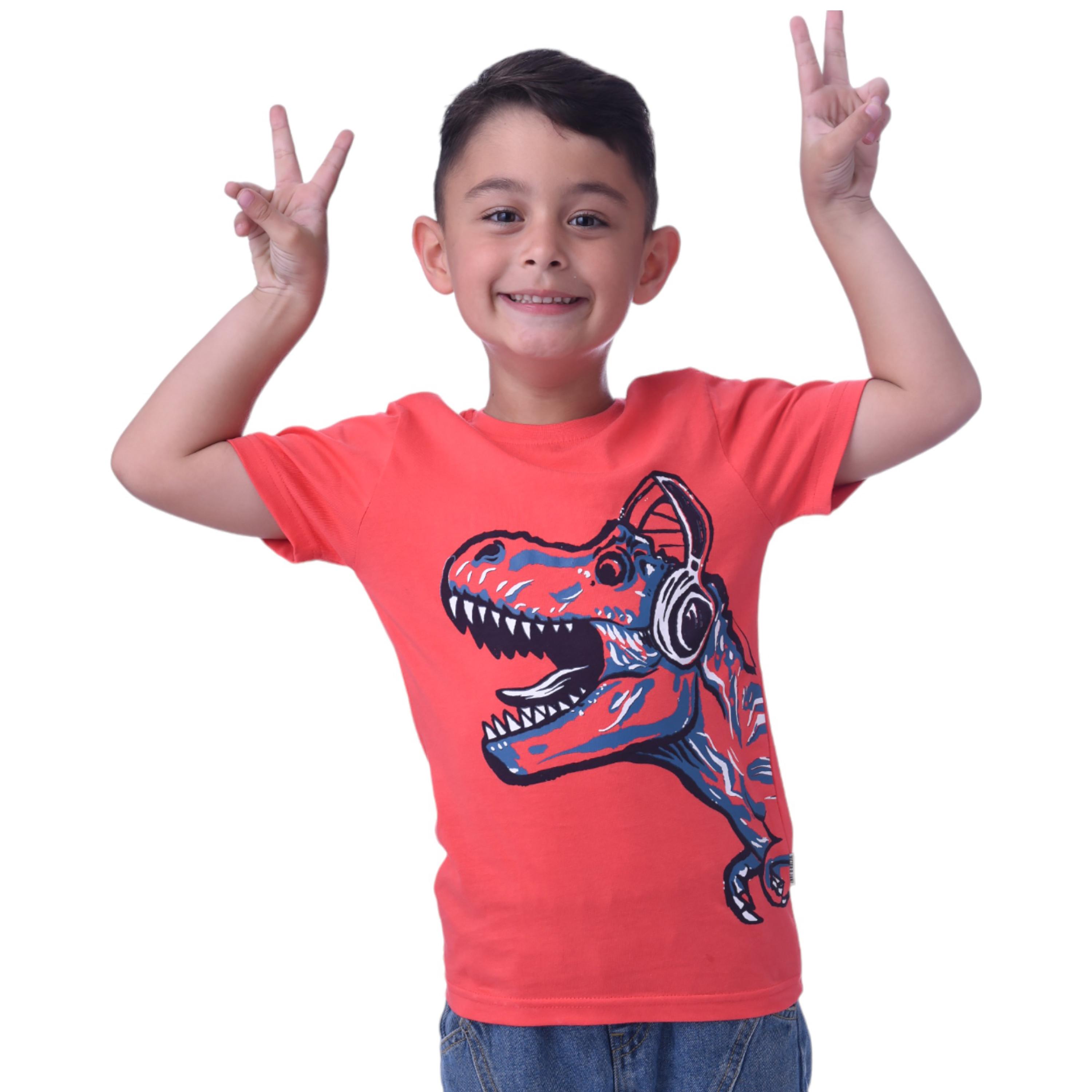 Victor and Jane T-Rex Printed Short Sleeves T-Shirt-boys-clothing-tshirtsandpolos-image-1
