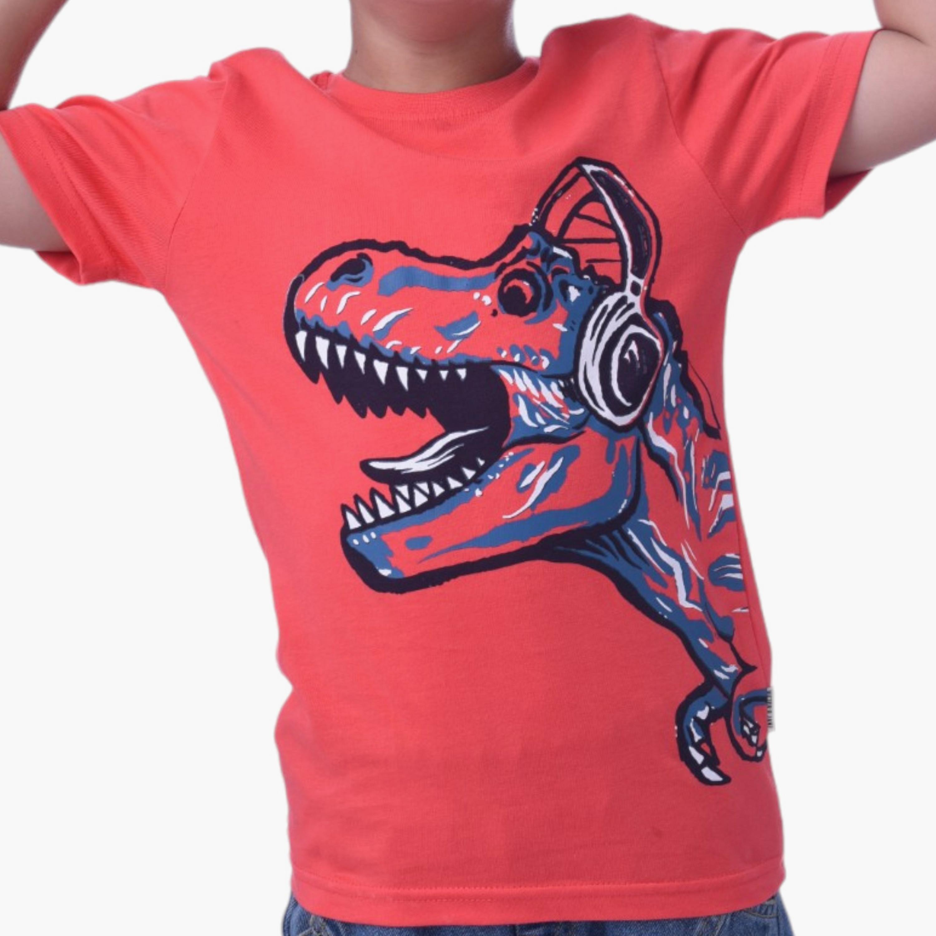 Victor and Jane T-Rex Printed Short Sleeves T-Shirt-boys-clothing-tshirtsandpolos-image-2