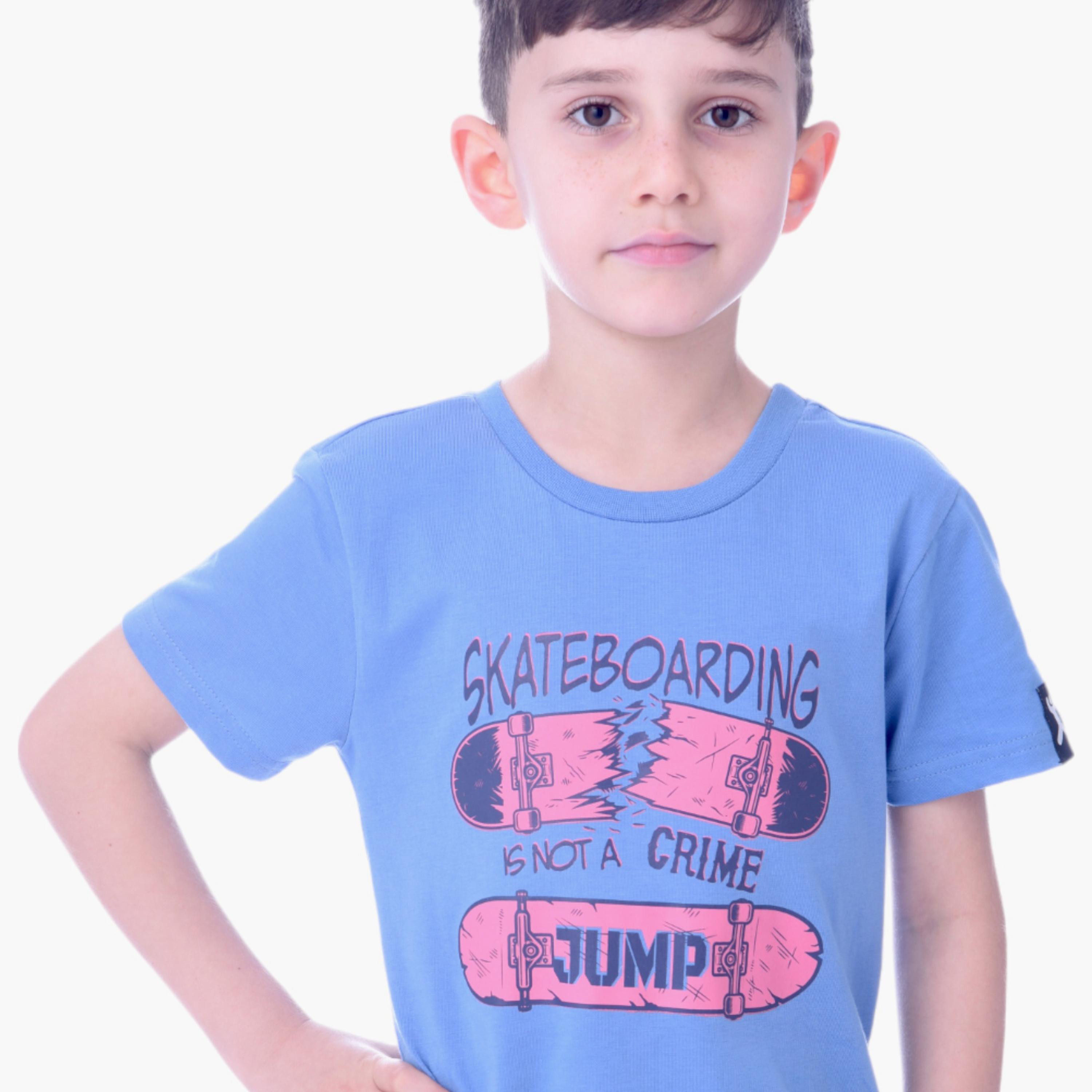 Victor and Jane Skaters Gonna Skate Printed Short Sleeves T-Shirt-boys-clothing-tshirtsandpolos-image-2