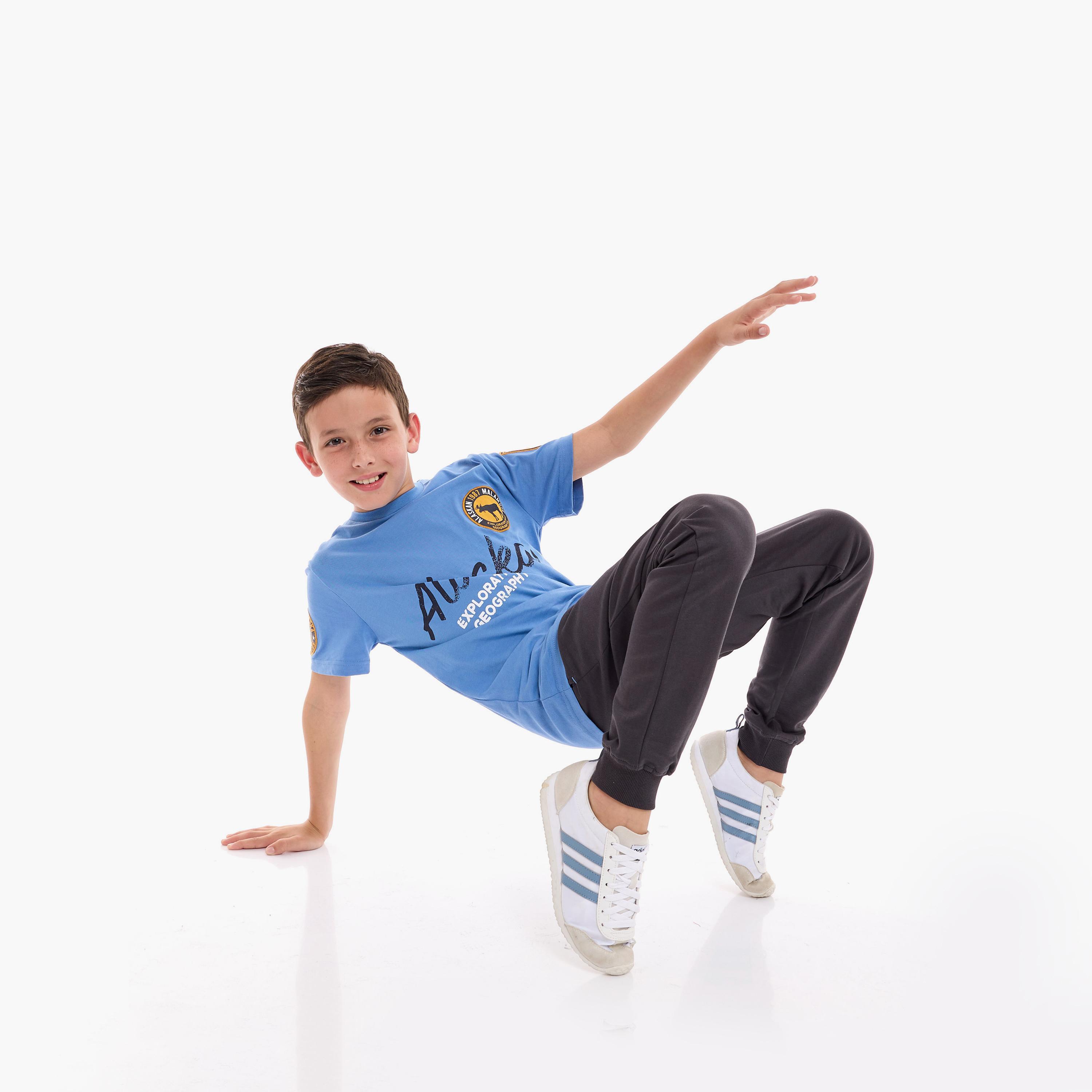 Victor and Jane Printed Short Sleeves T-Shirt with Joggers-boys-clothing-setsandcoords-image-5