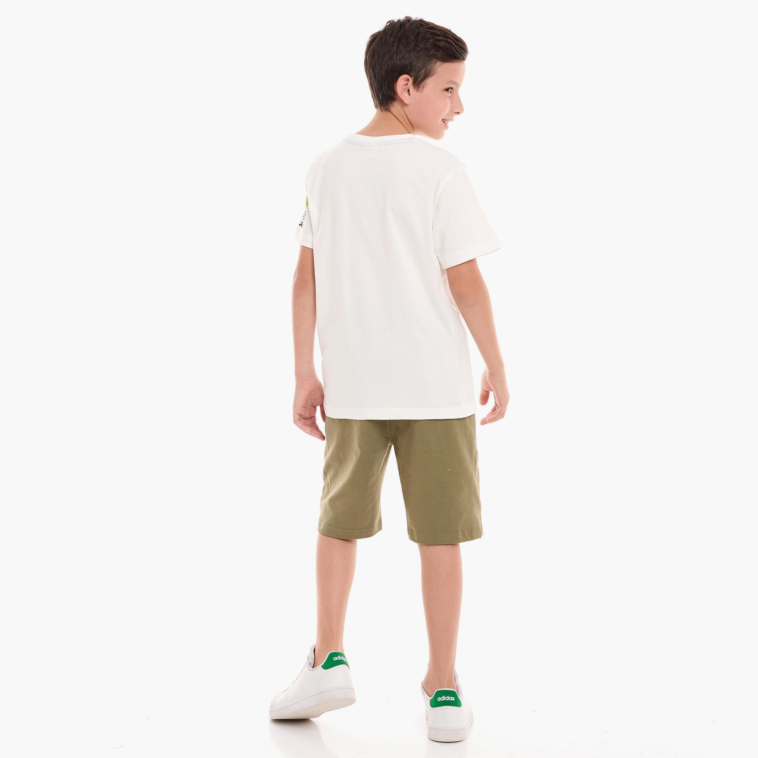 تيشيرت بأكمام قصيرة وطبعات مع شورت من فيكتور اند جين-boys-clothing-setsandcoords-image-2
