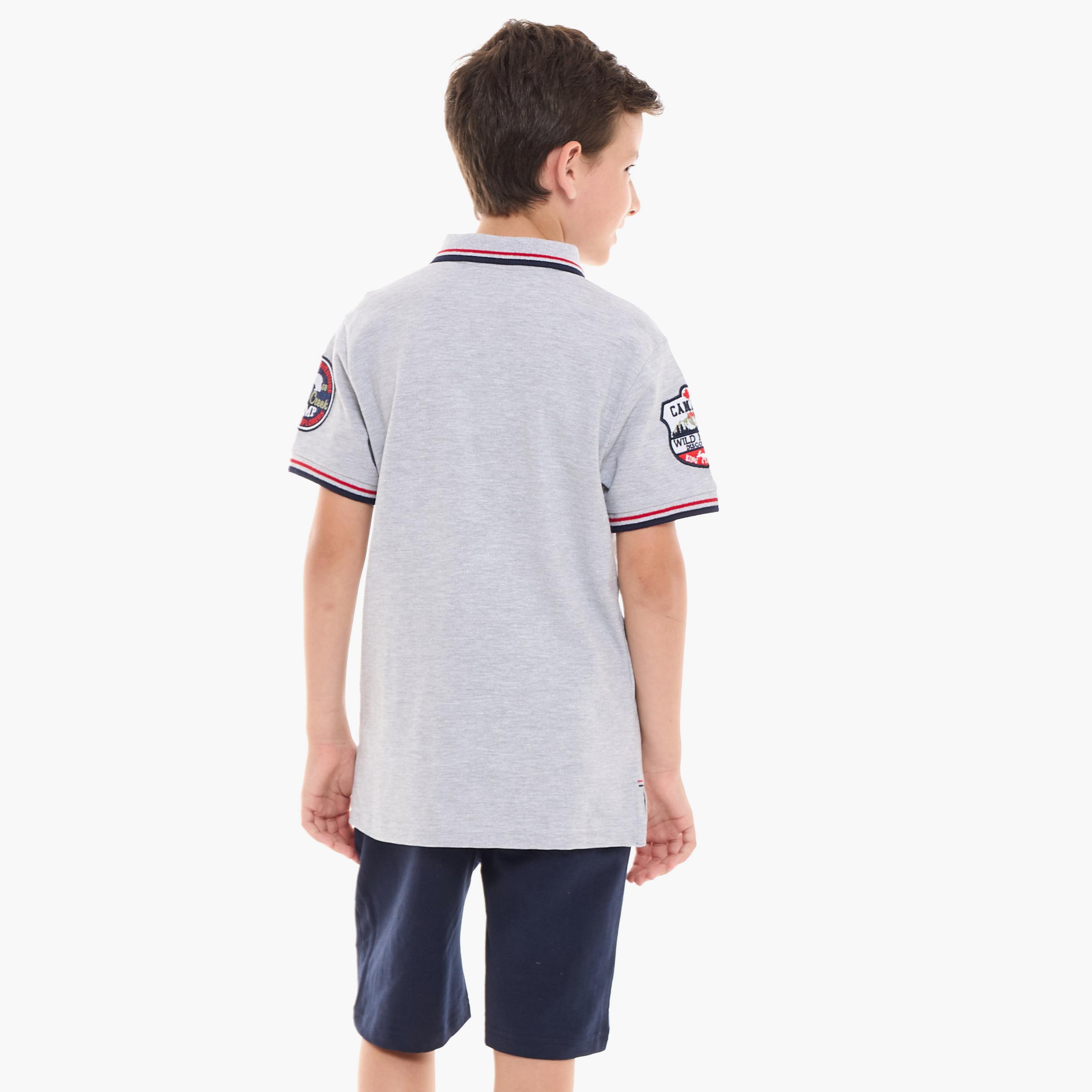 Victor and Jane Printed Short Sleeves T-Shirt with Shorts-boys-clothing-setsandcoords-image-3